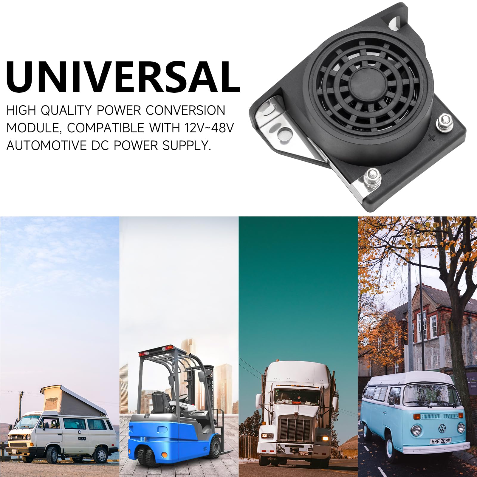 Car Back-Up Alarm, 107Db 12V-48V Dc Waterproof Industrial Heavy-Duty Backup Reverse Warning Alarm With Super Loud Beeper Tone For Truck Van Freight Car Lorry Heavy Vehicles Banhao