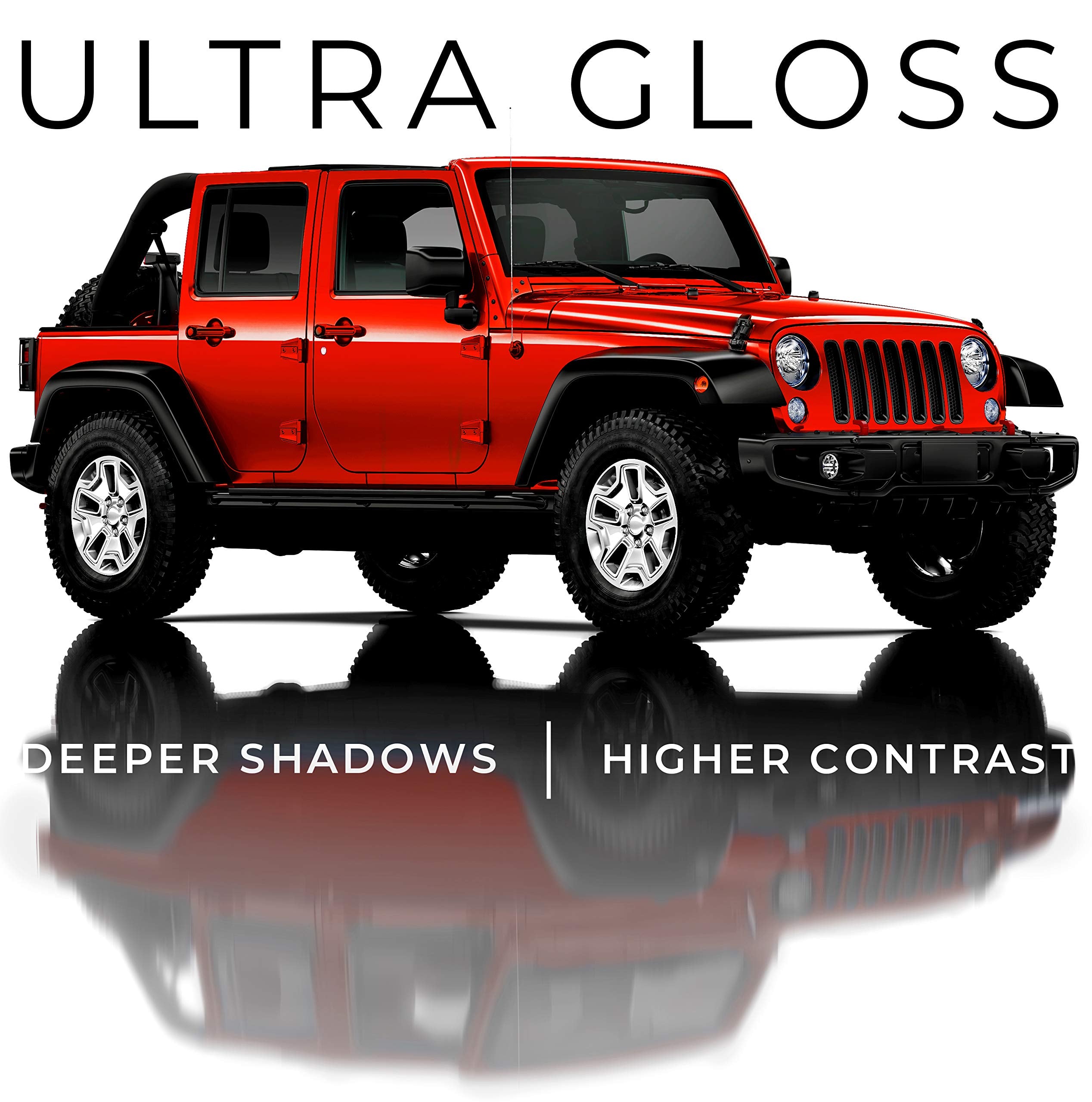 Vvivid+ Ultra Gloss Racing Red Vinyl Car Wrap Premium Paint Replacement Film Roll With Nano Air Release Technology, Stretchable