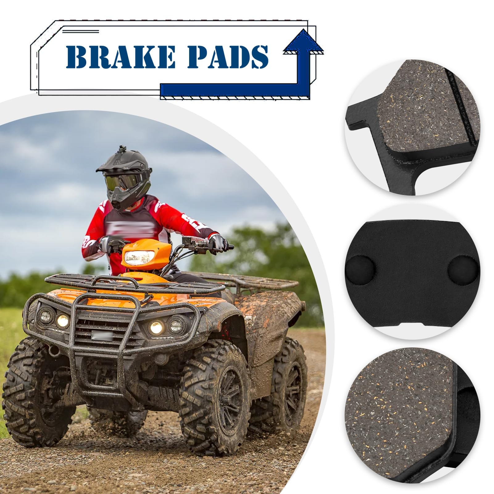 Cyleto 3D8-25806-00-00 Brake Pads For Yamaha Xvs950 V-Star 950 Tour 2009-2014 / Xvs950A Midnight Star 2009-2013 / Xvs950R Xvs 950 Bolt 2014 2015 2016