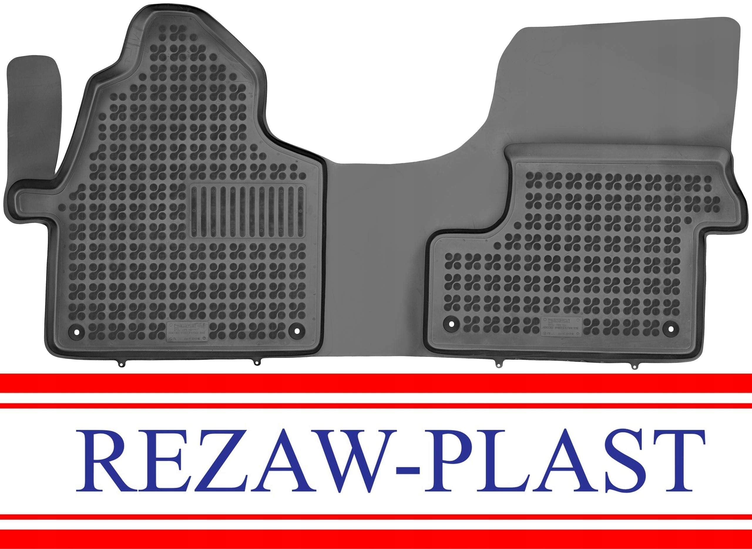 Rezaw-Plast Floor Mat For Passenger Crew Mercedes Sprinter 2007-2023 All Weather Rubber Liner Sprinter Van Accessories Molded Black (Won'T Fit Cargo 2007-2023) (Cargo)