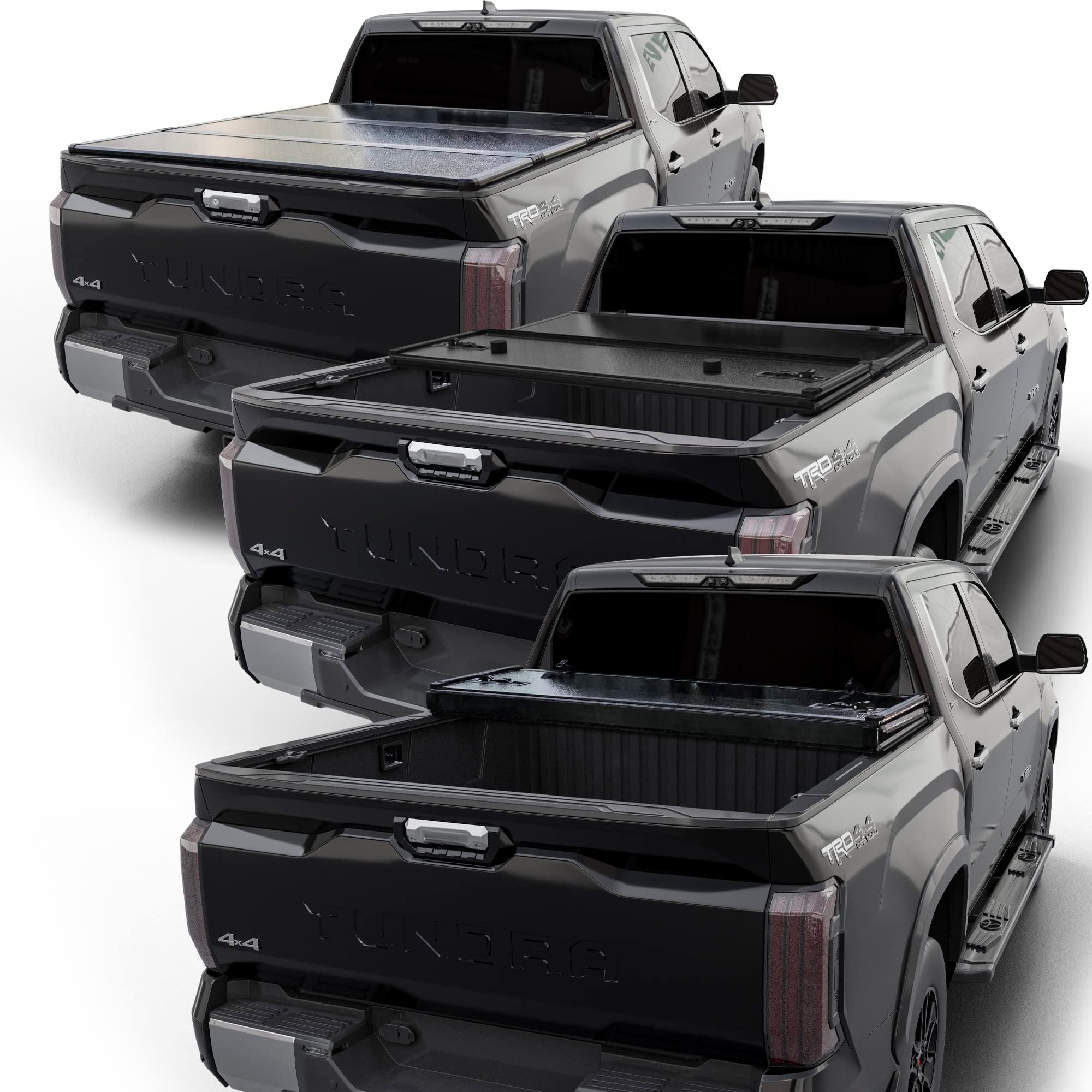 Calffree Hard Folding Truck Bed Tonneau CoverlCFHT-035lFits 2022-2025 Toyota Tundra 6'6 Bed w/OE Rail System (78.7
