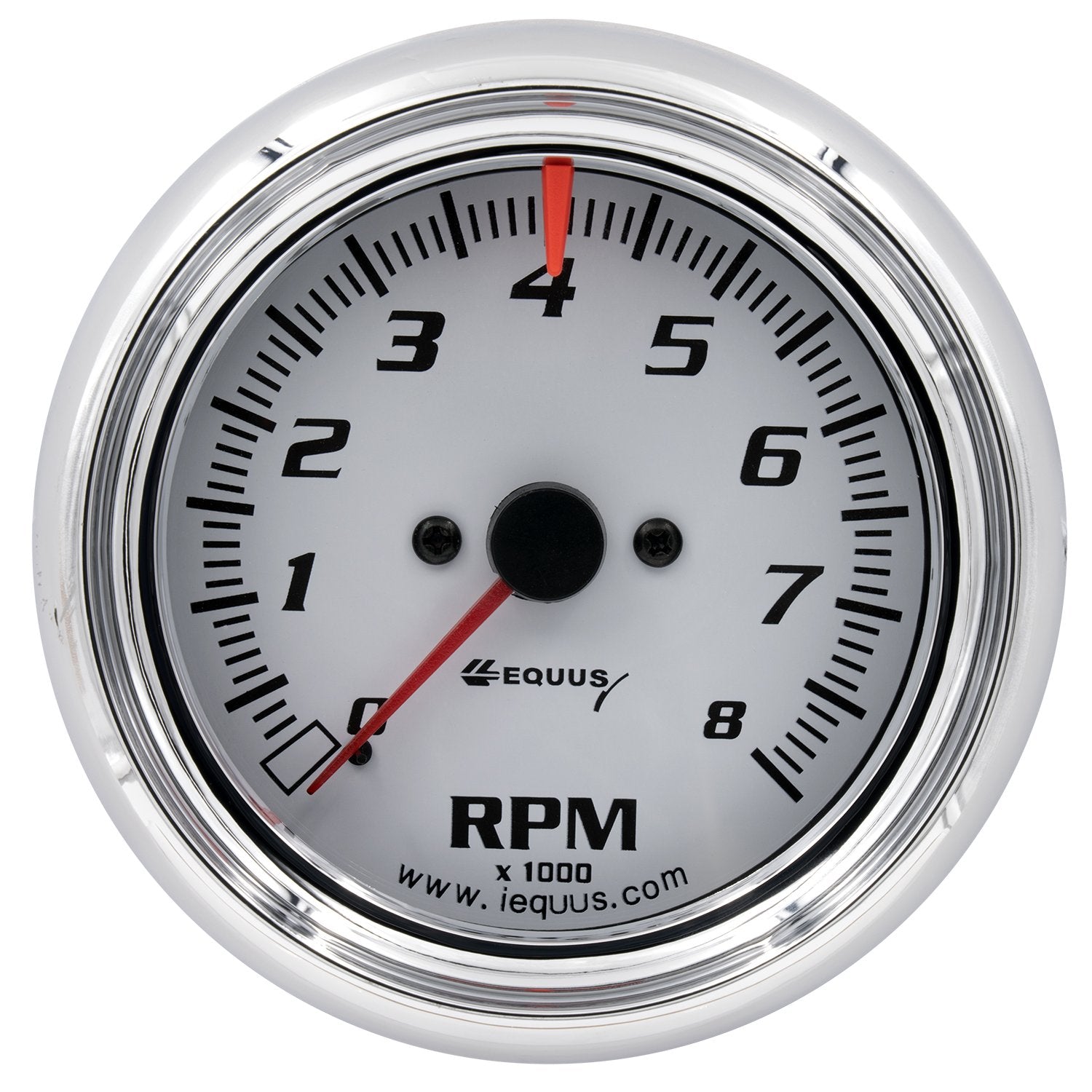 Equus 5078 3-3/8'' Tachometer, White