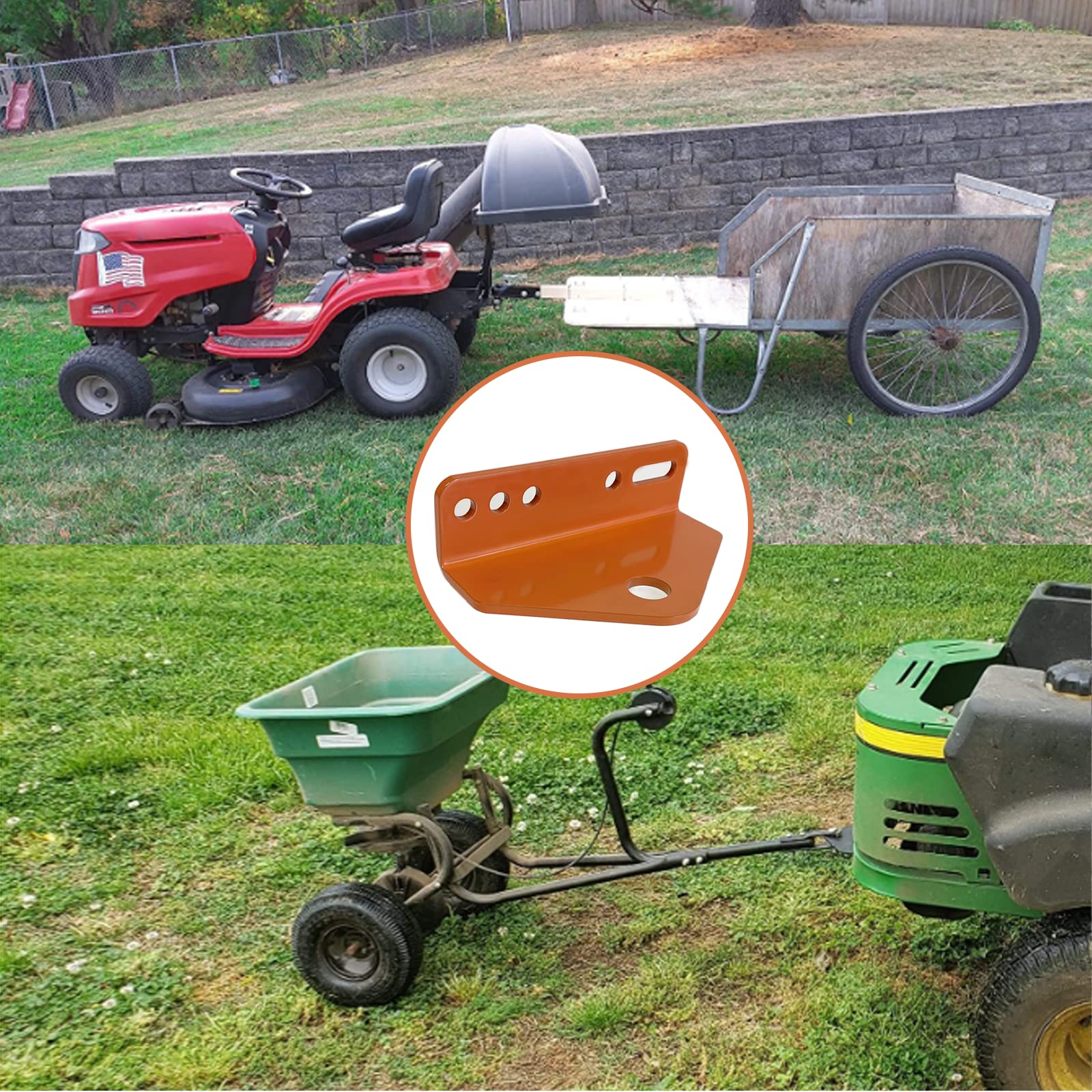 Universal Zero Turn Mower Trailer Hitch - 3/16'' Thick And Heavy Duty Steel Lawn Trailer Hitch Mount (3-5), Tow Hitch Mounting Hardware Included