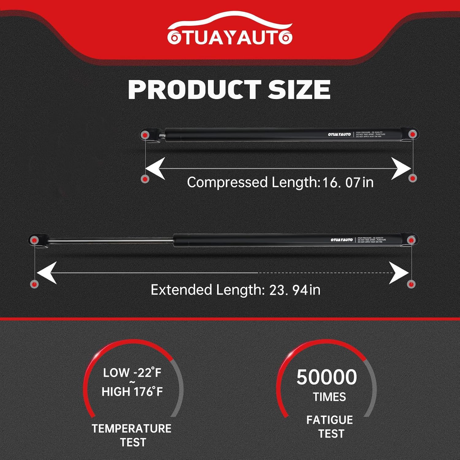 Otuayauto Premium Rear Hatch Struts Replacement For Bmw 323I 2006-2011, 325I 06-10, 328I 07-11, 335D 09-11, 335I 2007-2013, M3 0