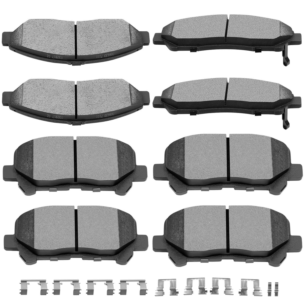 Scitoo D1280 D1281 Front Rear Ceramic Brake Pads Sets Fit For Acura Mdx 2007-2013,For Acura Zdx 2010-2013,For Honda Pilot 2009-2