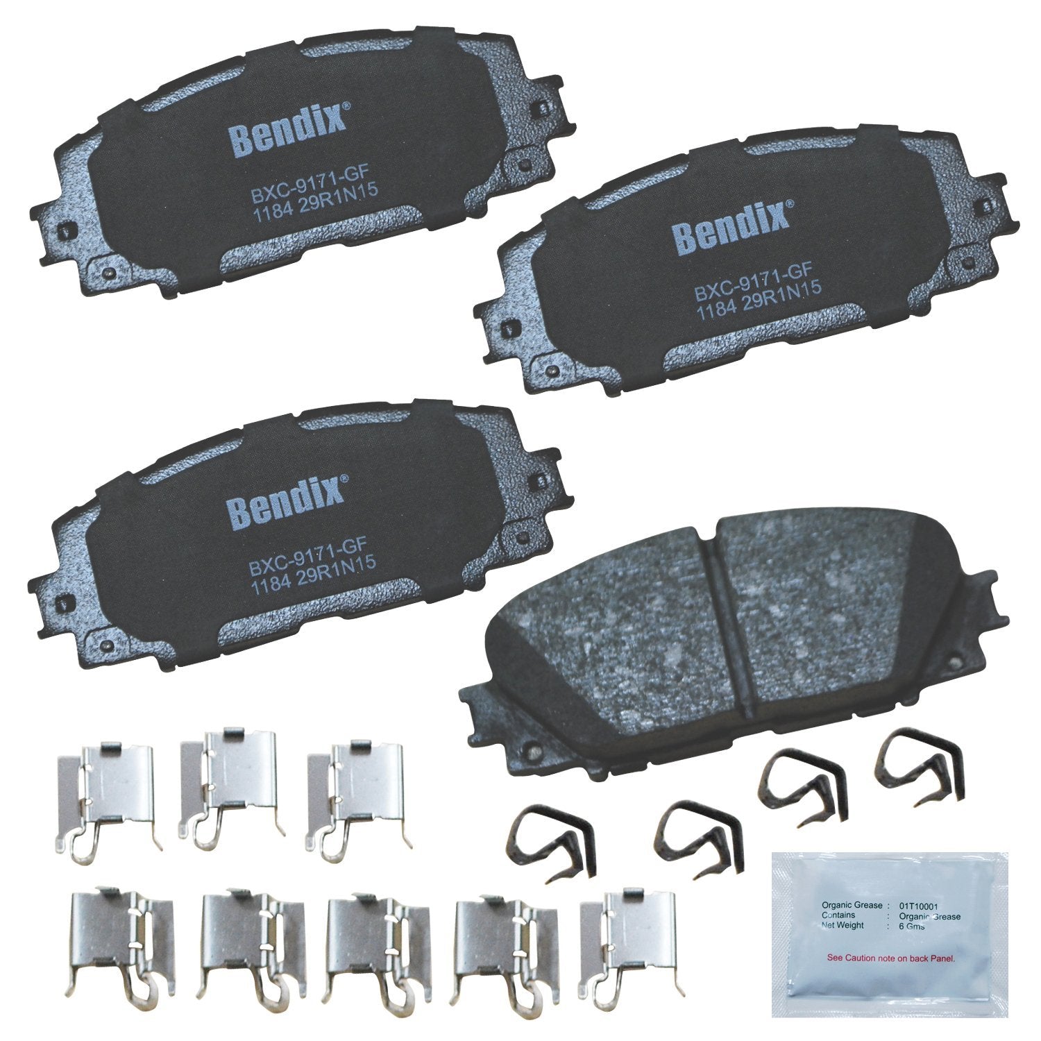 Bendix Priority1 Cfc1184 Ceramic Front Brake Pads For Lexus Ct200H 2017, Toyota Prius C 2021, Yaris 2018-2006