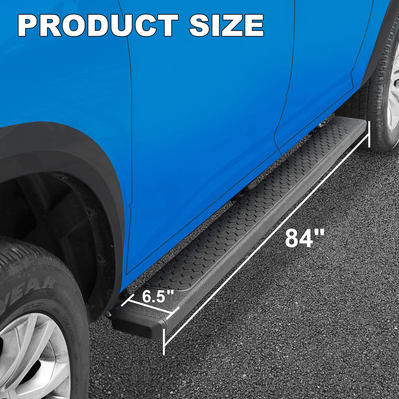 Comnova 6.5 Inches Running Boards Compatible With 2019-2025 Chevy Silverado/Gmc Sierra 1500, 2020-2025 Silverado/Sierra 2500Hd 3