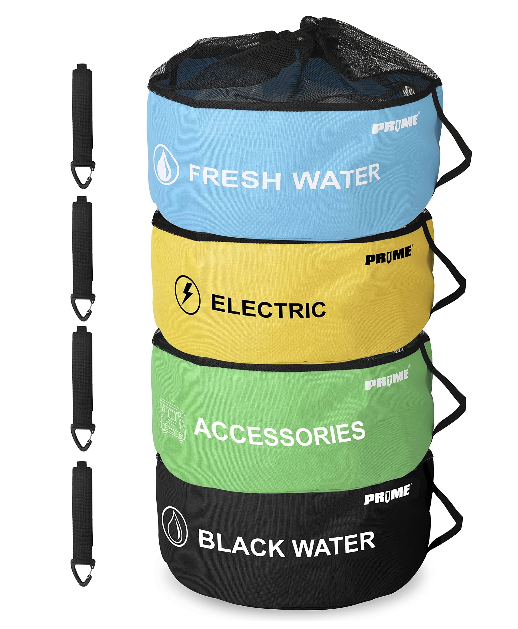 Pr1Me 4 Pack Waterproof Rv Hose Bag Storage, Rv Utility Bag, Sewer Hose Bag, Camper And Rv Accessories Bag, 4 Colors For Sewer H