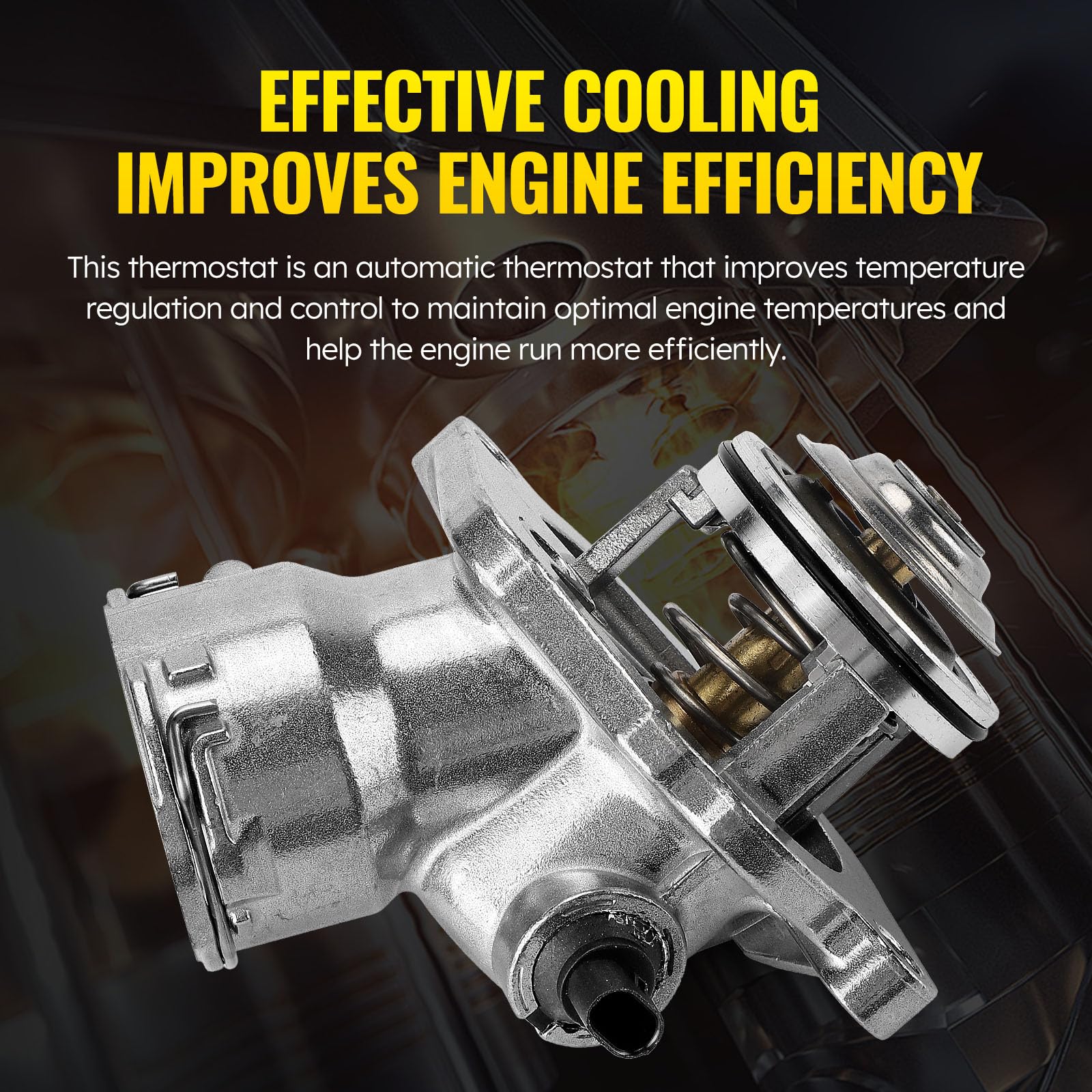 Upgrade Aluminium Thermostat Housing Assembly W/Sensors for Mercedes-Benz C230 C250 C280 C350 E280 E300 E350 ML350 ML450 R350 S4