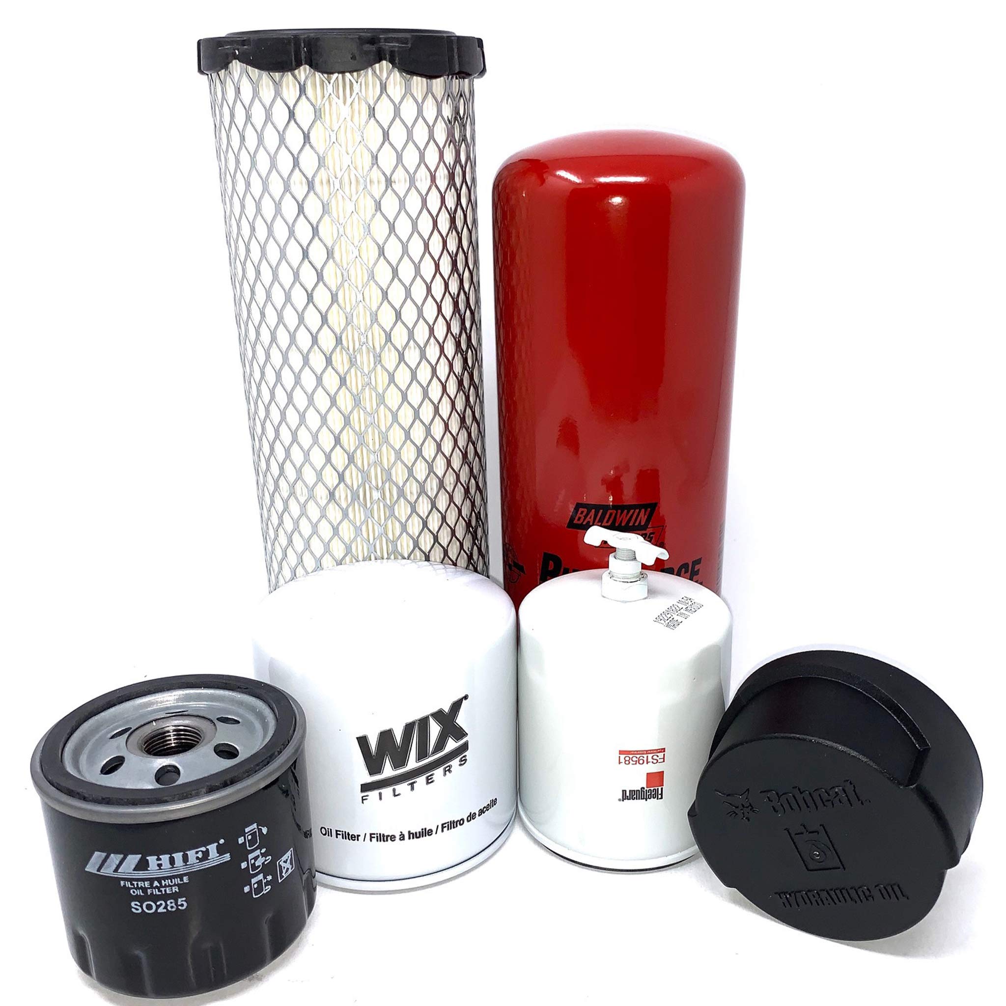 500 Hour Cfkit Filter Kit Compatible With Bobcat E32 And E35 Excavators, Compatible With 7324348