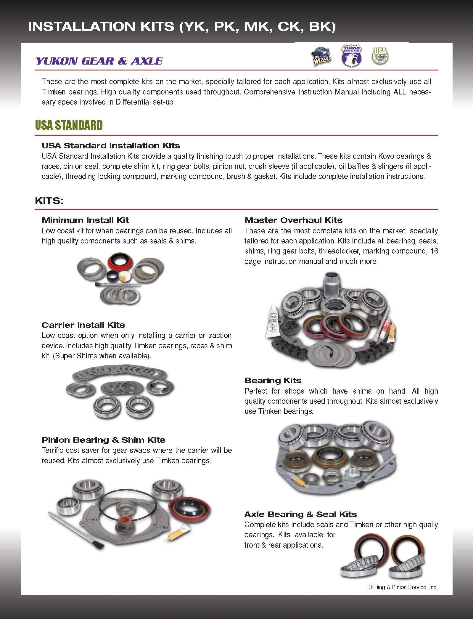 Usa Standard Gear (Zk D30-Sup) Master Overhaul Kit For Jeep/Chrysler Danasuper 30 Front Differential