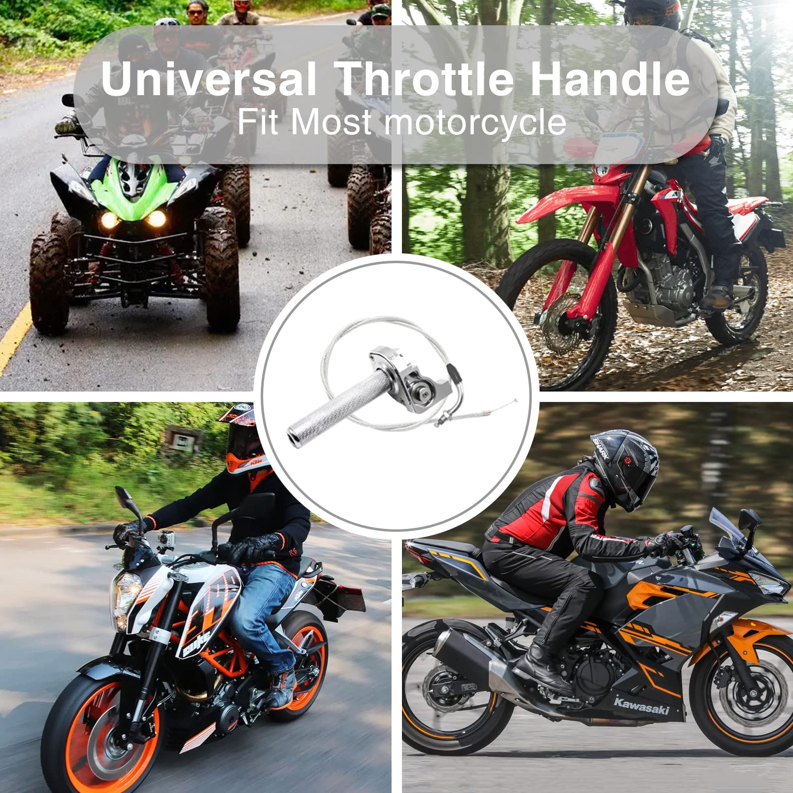 Throttle Grip Motorcycle 22Mm Cnc Aluminum Quick Twister With Throttle Cable Crf50 70 110 Irbis 125 250 Dirt Bike Motorcycle Accessorie