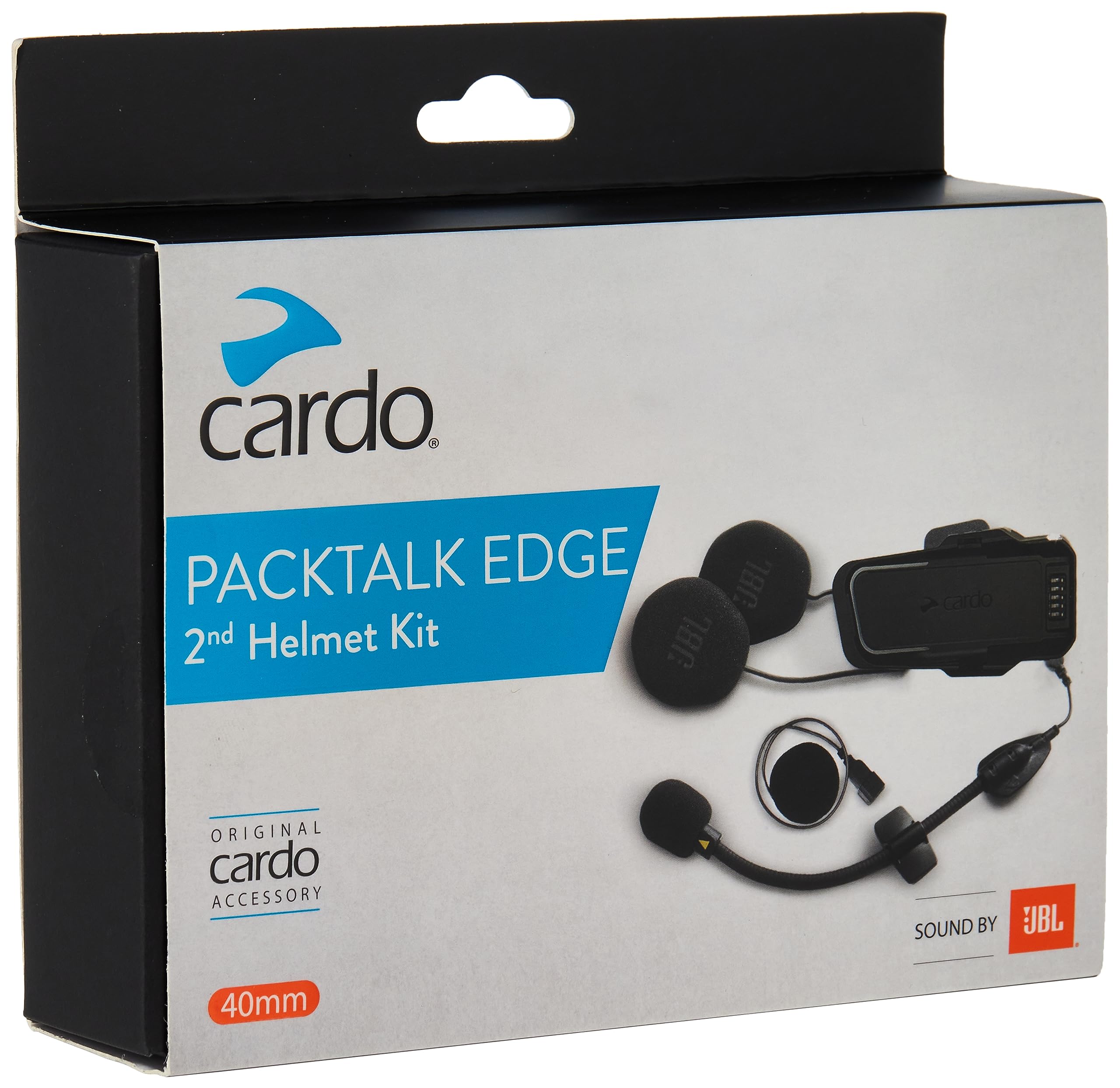 Cardo Unisex Adult Packtalk Edge 2Nd Helmet Kit With Sound By Jbl, Black, One Size Us