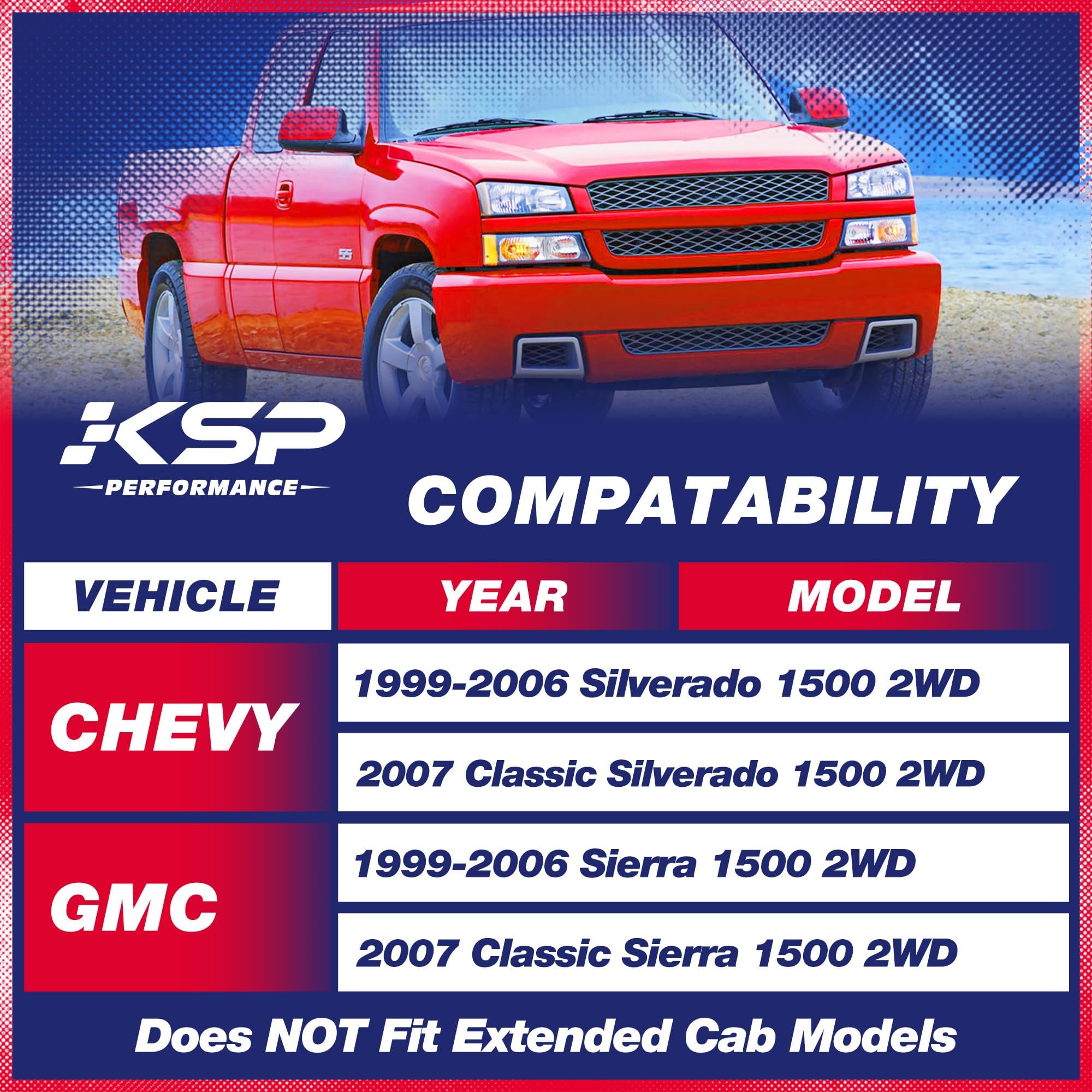 Ksp 3 '' Leveling Lift Kits For Silverado 1500 1999-2006, 3Inch Front Suspension Lift Kit Compatible With Ch-E-Vy Gmc Sierra 150