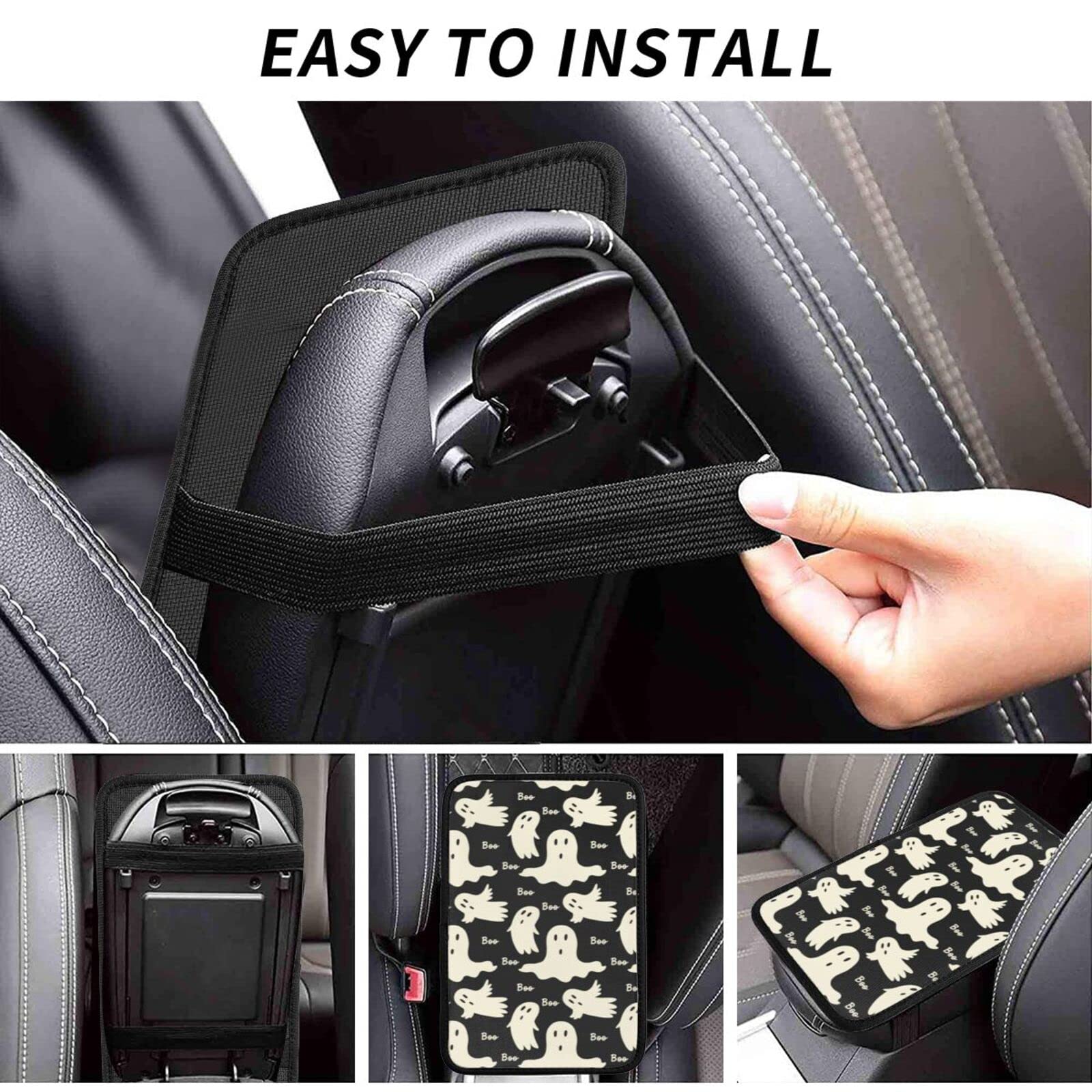 YANGDADA Ghost Pattern Auto Center Console Cover Pad Car Armrest Seat Box Cover Cushion Universal for Most Vehicle SUV Truck Car