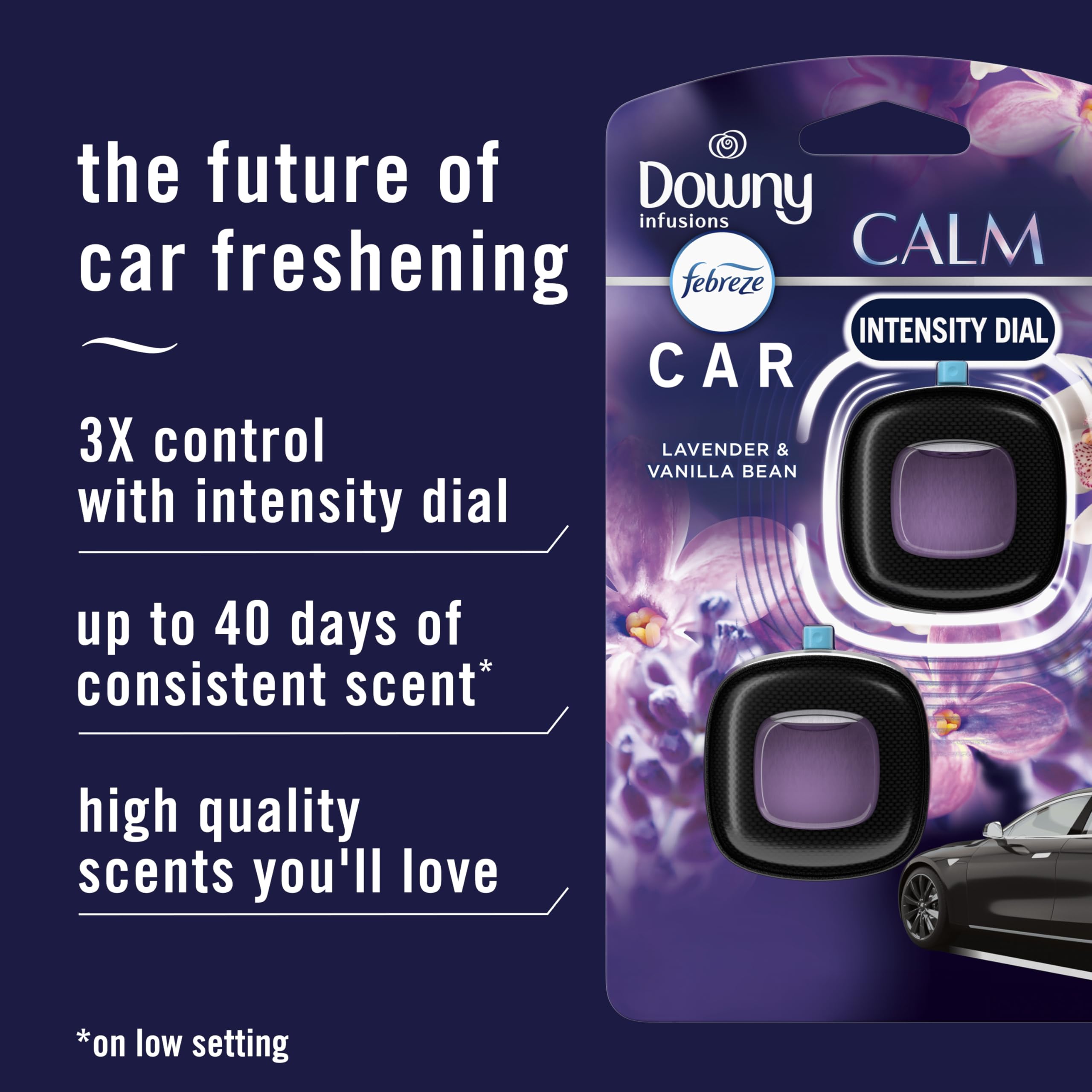 Febreze Car Vent Clip, Downy Calm Scent, 2 Count, 0.13 Oz Total