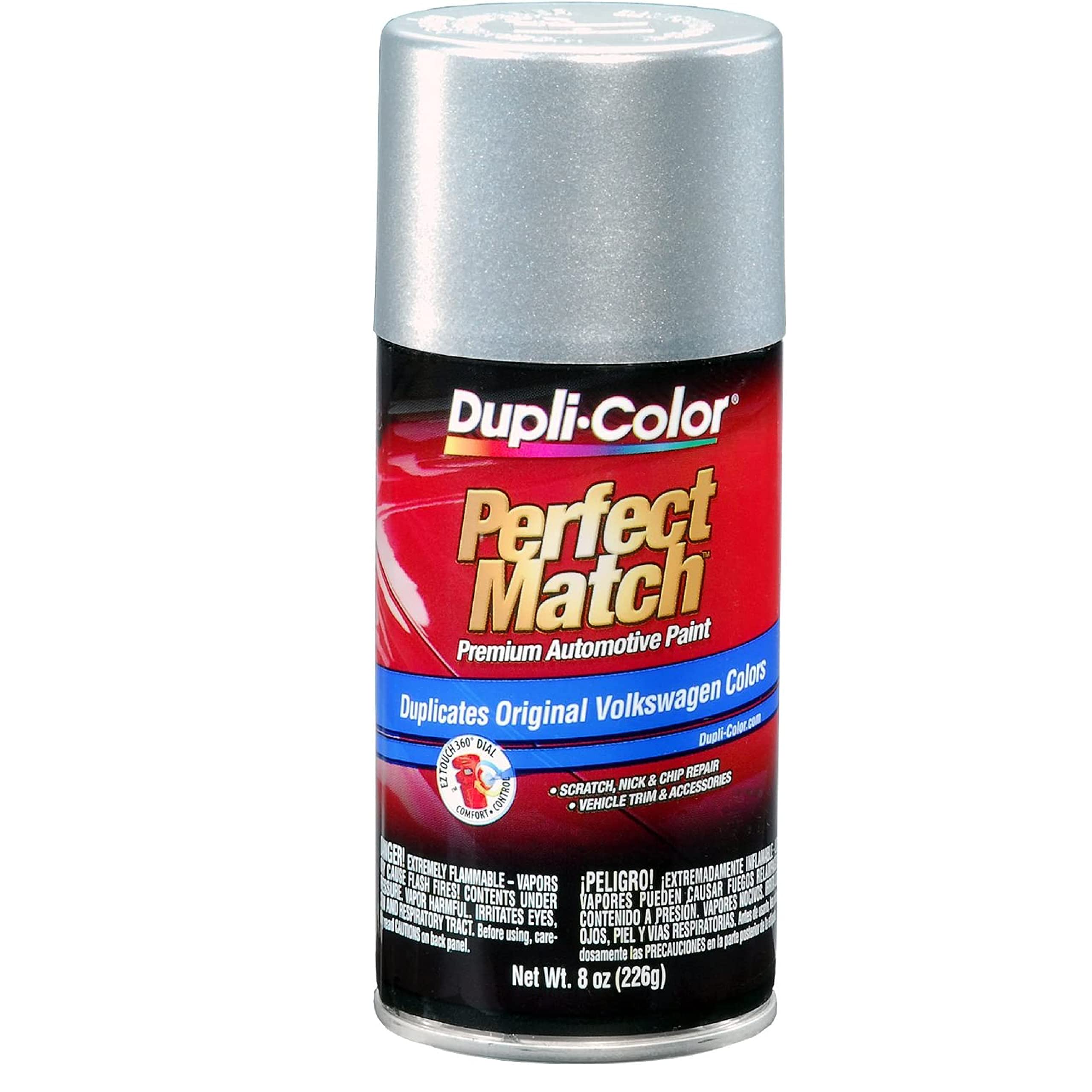 Dupli-Color Ebvw2039-6 Pk Perfect Match Automotive Spray Paint - Volkswagen Reflex Silver Metallic, La7W - 8 Oz. Aerosol Can (6-