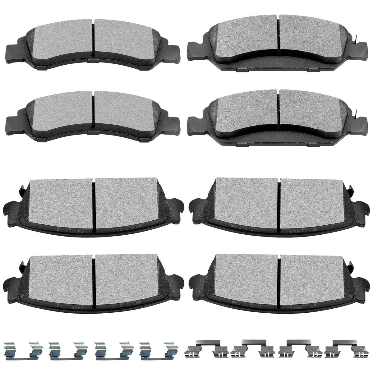 Scitoo D1363 D1194 Front Rear Semi-Metal Brake Pads Sets Fit For Cadillac Escalade,For Chevy Avalanche/Silverado 1500 / Suburban