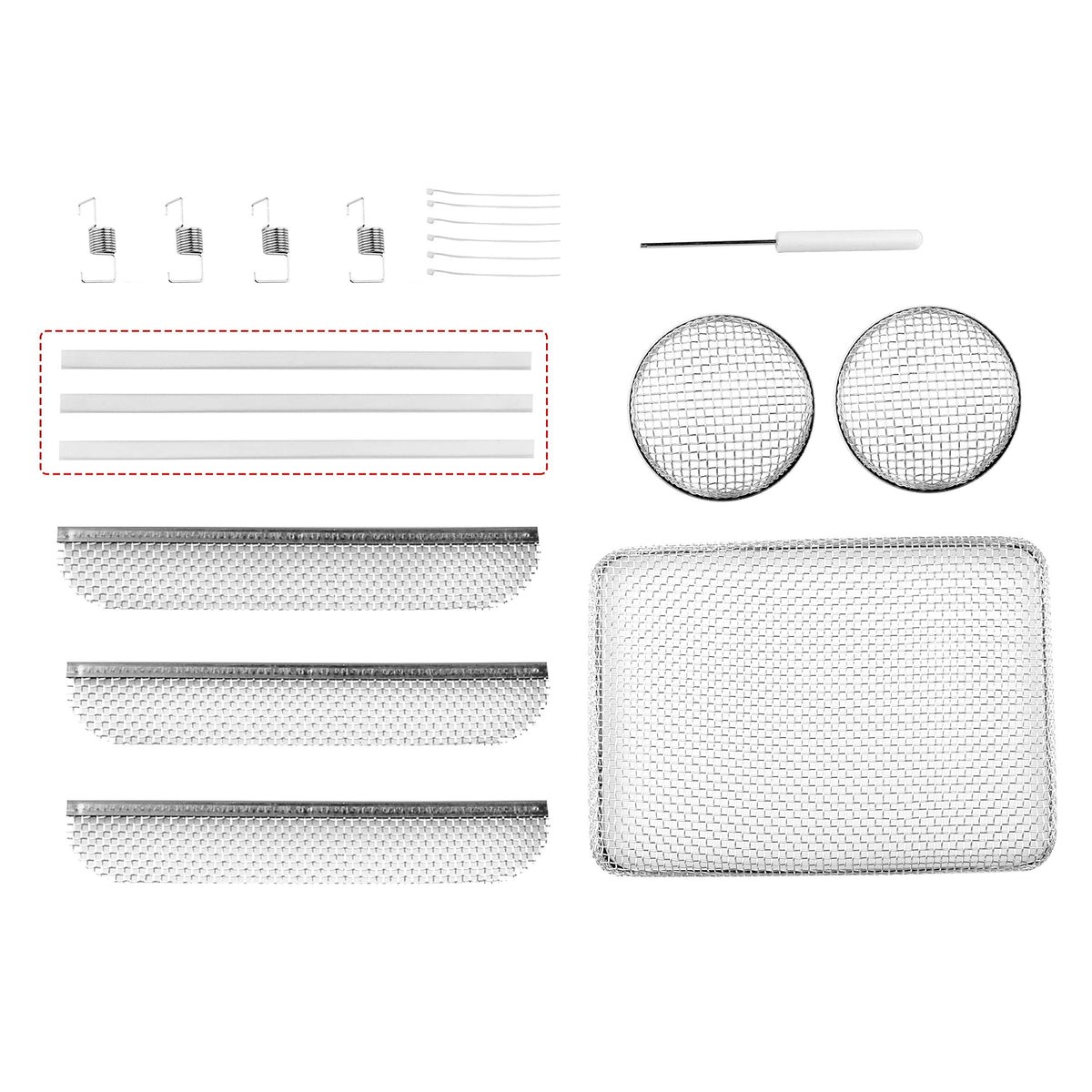 Rvguard Rv Flying Insect Screen Stainless Steel Mesh With Installation Tool And Silicone Rubber, Circular 2.8 Inch, 8.1 X 1.5 In