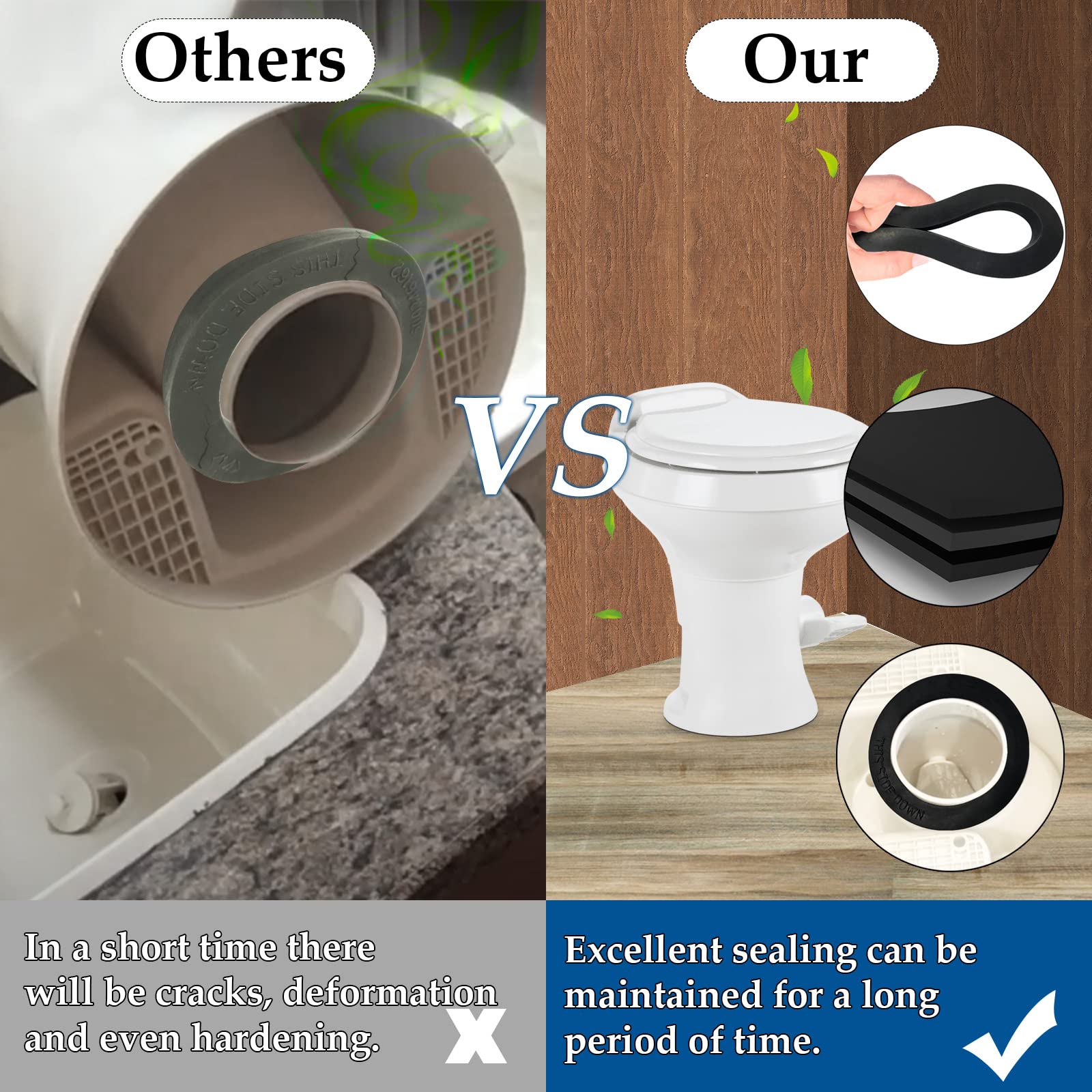 Xqiqx Rv Toilet Seal, 385311652 Rv Toilet Gasket Compatible With Dometic 300/310/320 Rv Toilets, Rv Toilet Replacement Seal Part