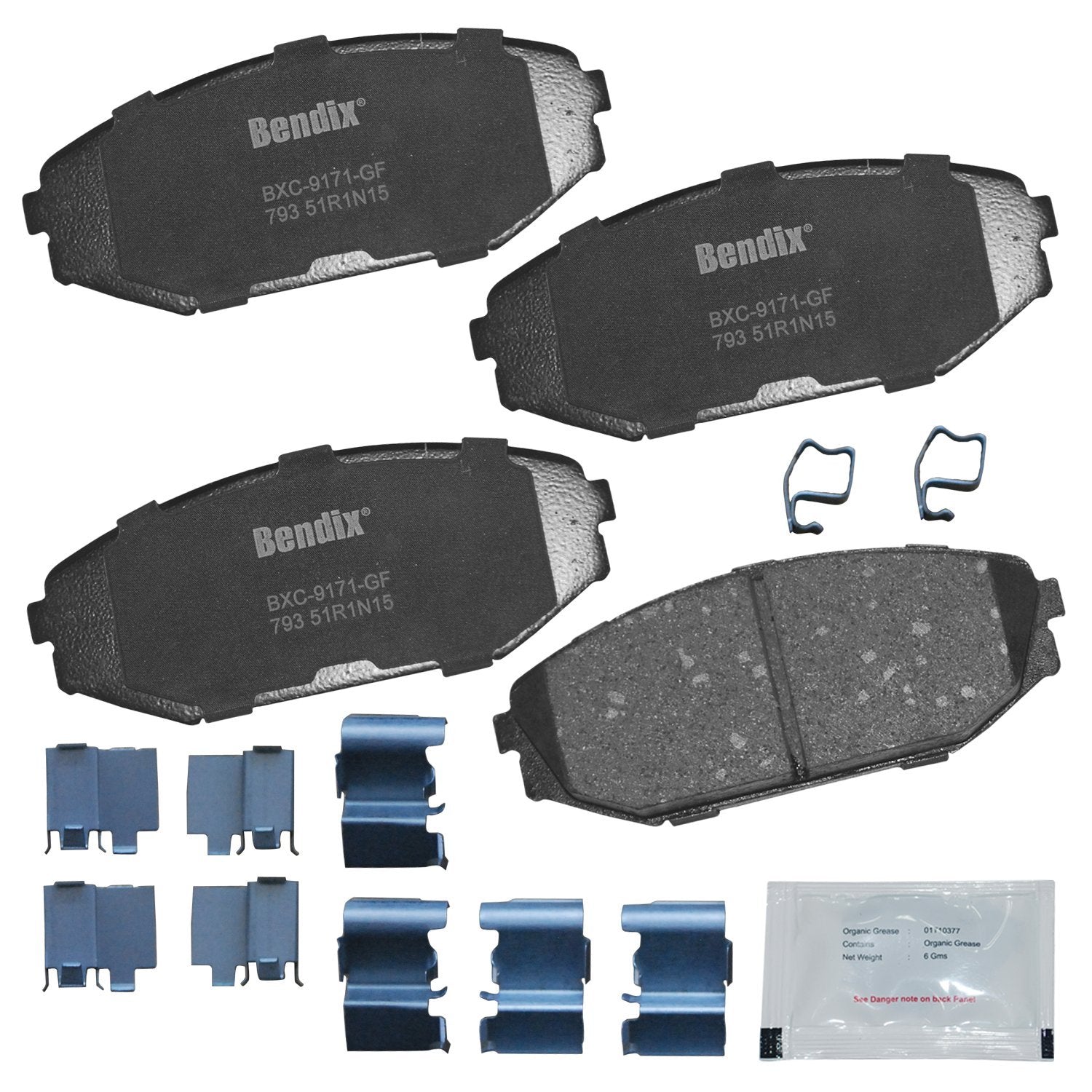 Bendix Priority1 Cfc793 Ceramic Front Brake Pads For Acura Mdx 2002-2001, Honda Odyssey 2004-1999