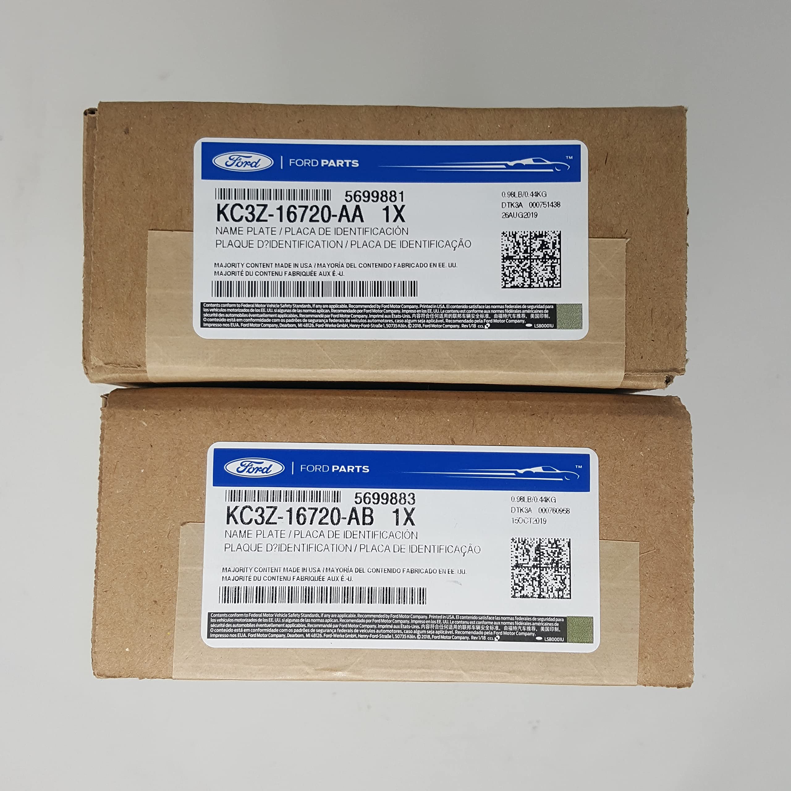 17 Thru 22 Super Duty F-250 Lariat Sport Blackout Package Black Fender Emblems Kc3Z-16720-Aa Kc3Z-16720-Ab Pair