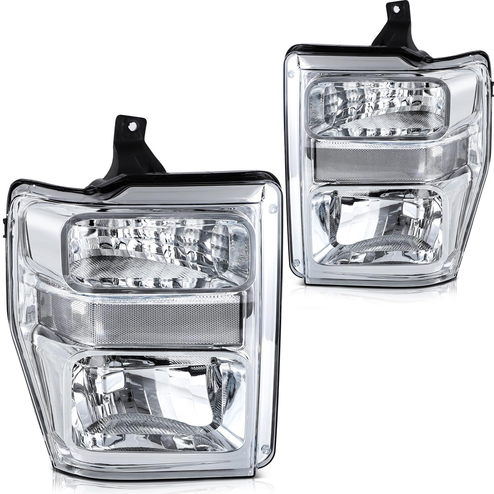 LSAILON Headlight Assembly Fit For Ford For F-250 Super Duty 2008-2010 For Ford For F-350 Super Duty 2008-2010 For Ford For F-45