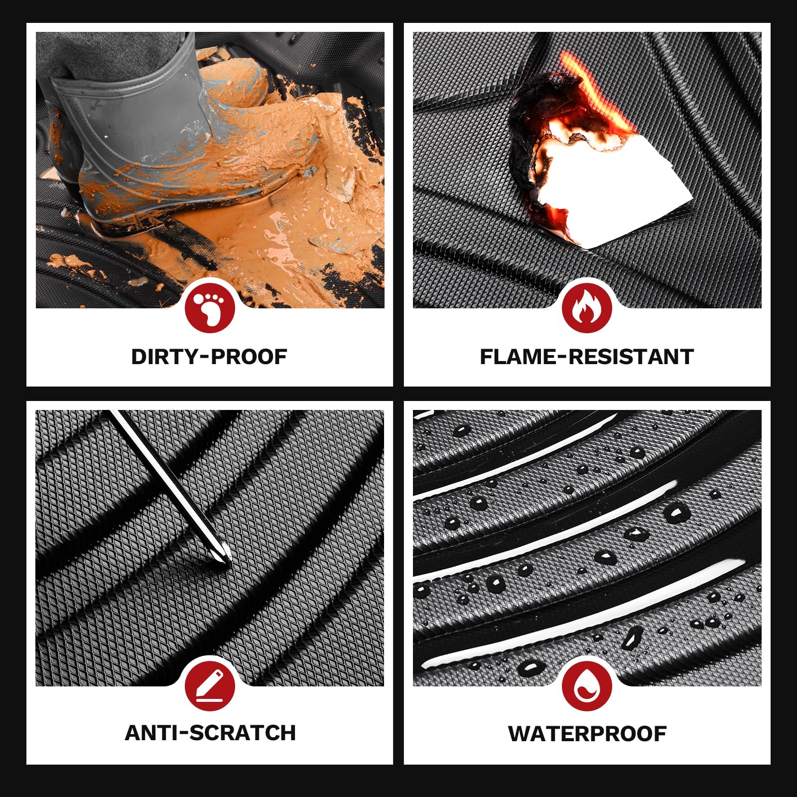 Powerty Floor Mats For Honda Cr-V 2023 2024 2025(Include Hybrid) Accessories All Weather Car Floor Mats, 3D Tpe Anti-Slip Liners