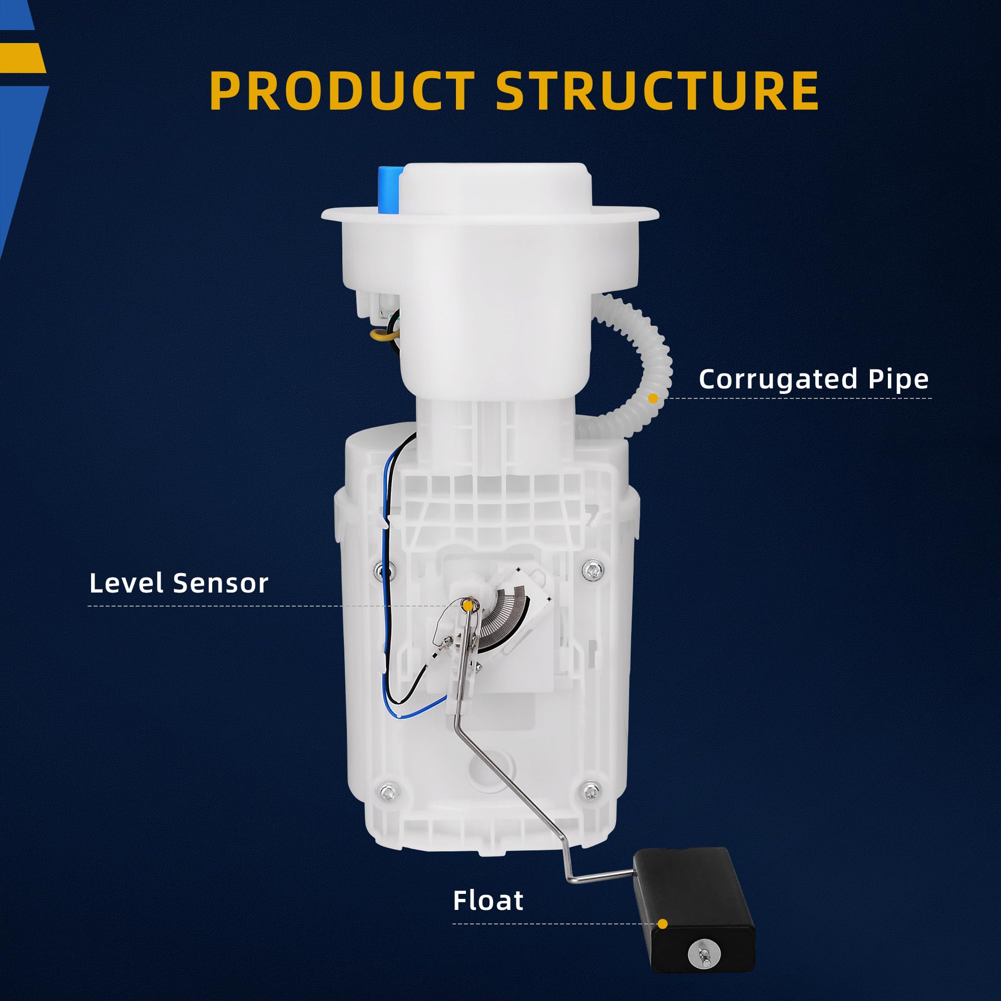 Dwvo Fuel Pump Compatible With 1998-2010 Volkswagen Beetle 1999-2006 Golf (Gti) 1999-2005 Jetta 1.8L 2.0L 2.5L 2.8L