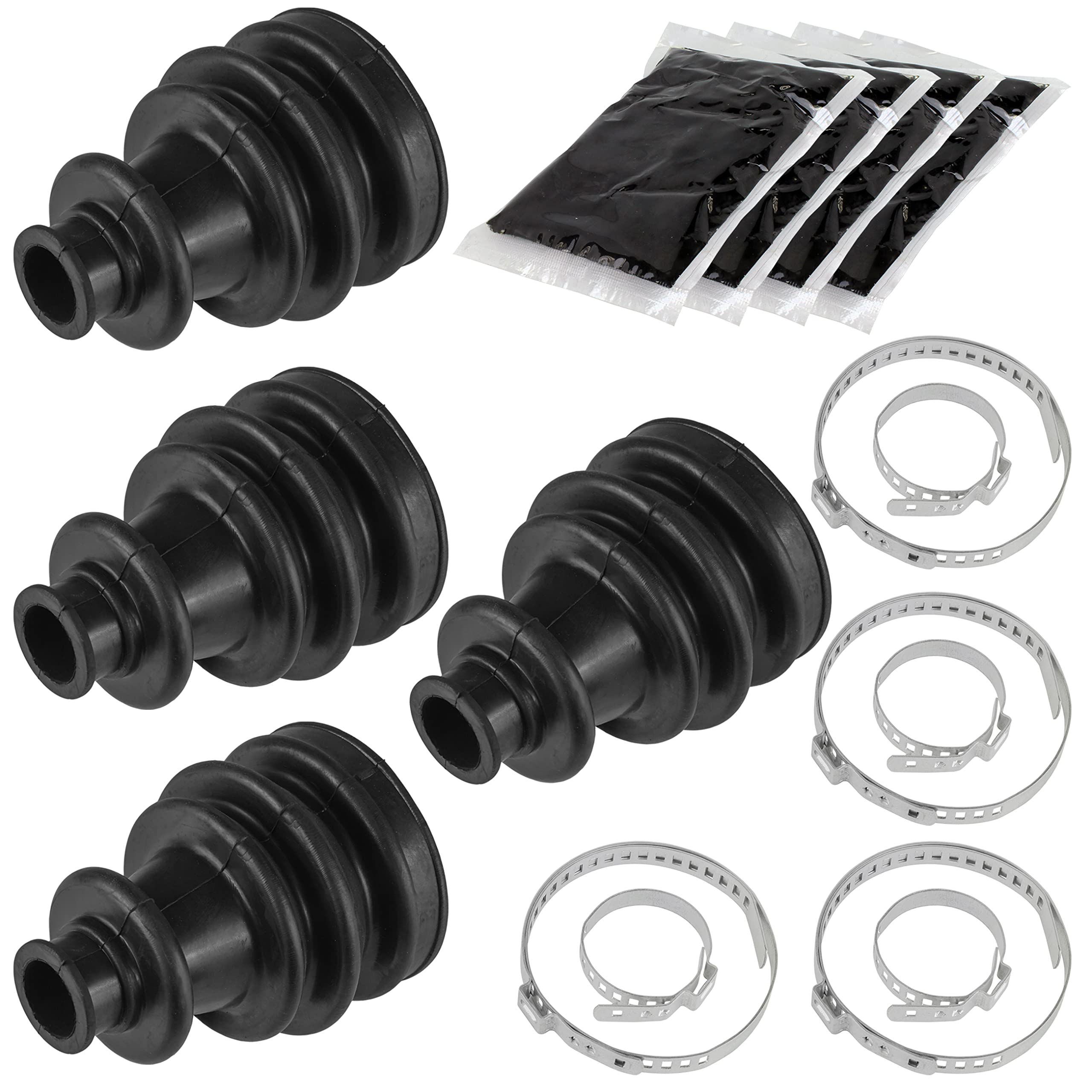 Caltric 2 Front Right Left Axle CV Boot Kit Compatible with Polaris Ranger XP 900 Eps 2013 2014-2019