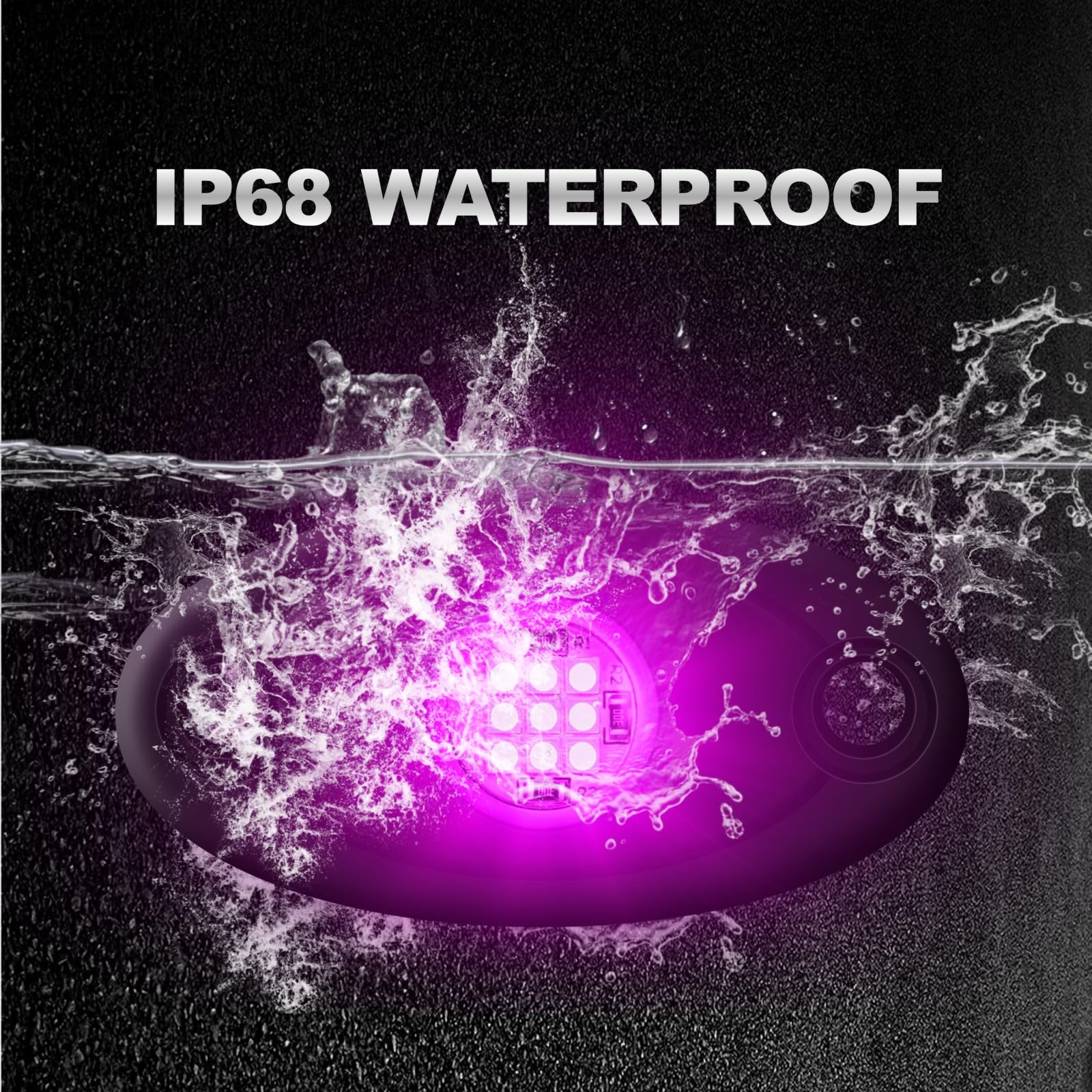 Ly8 6 Pods Led Rock Lights Kits Purple Neon Underglow Lights For Car Trucks Atv Utv Suv Jeep Boat Underbody Glow Trail Rig Lights Waterproof (Purple)