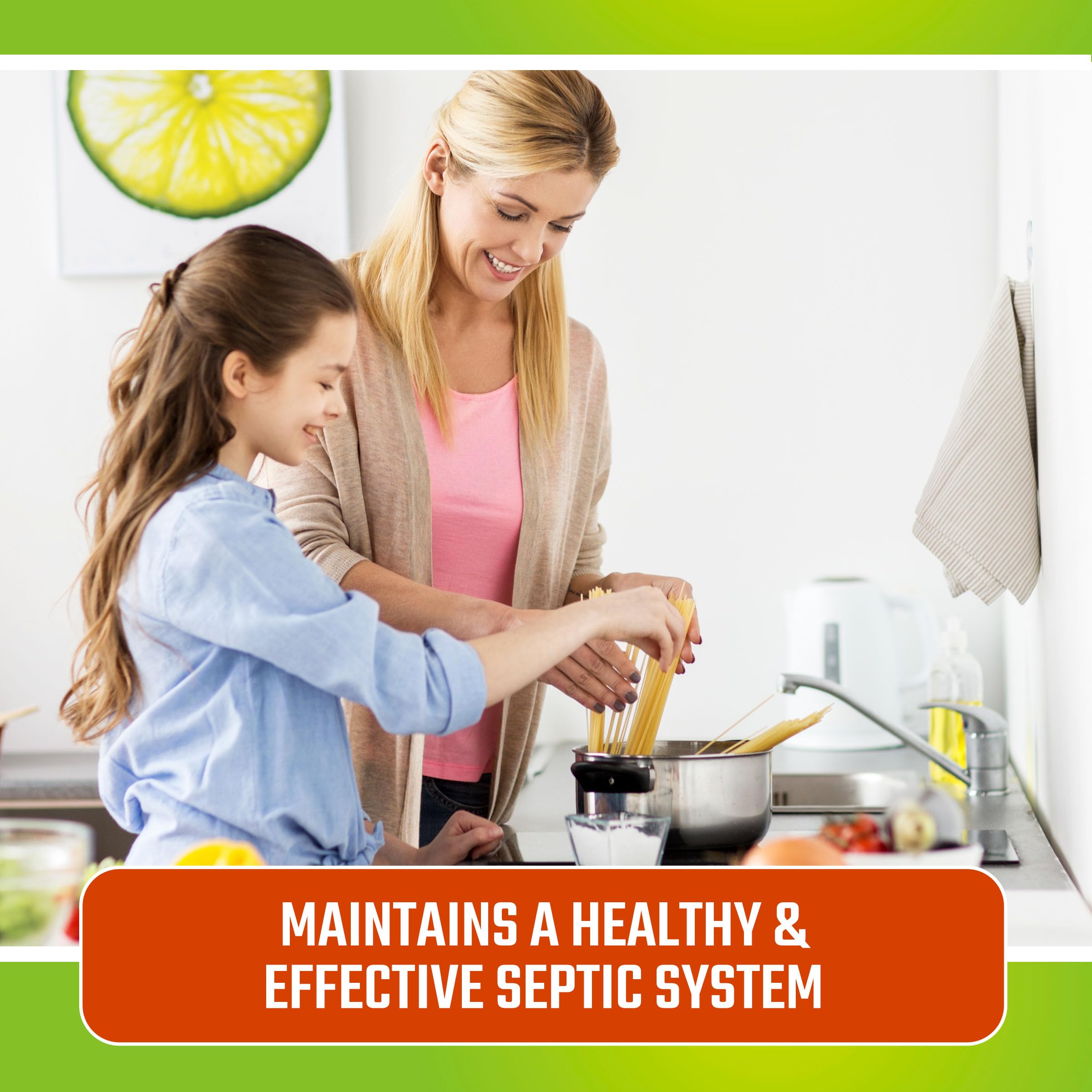 CLR Healthy Septic System, Microbial Support Treatment, 28 Ounce Bottle,Light Blue