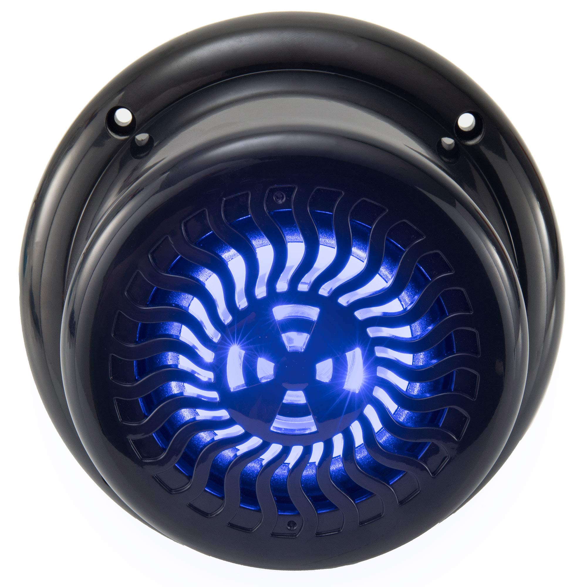RecPro RV Flush Mount Speaker | 5.25 Black Wavy Blue LED | Water Resistant (10 Pack)