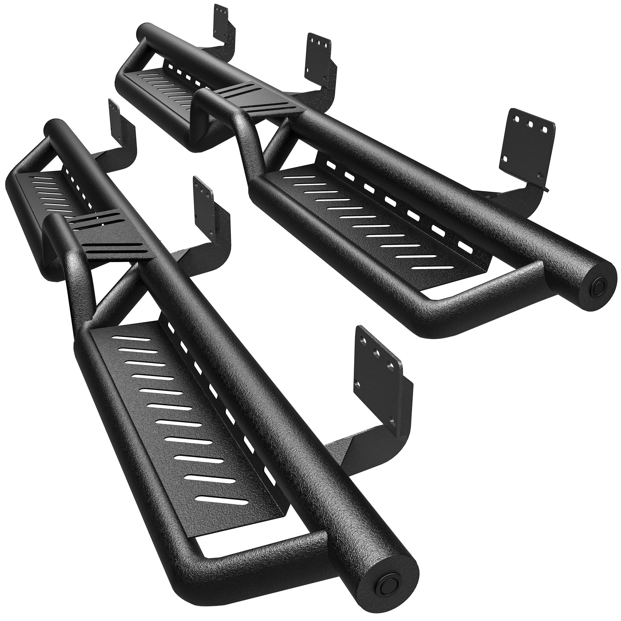 Yitamotor Running Boards & Side Steps Compatible With 2019-2025 Dodge Ram 1500 Crew Cab, Black Powder Coated Nerf Bar With Two-S