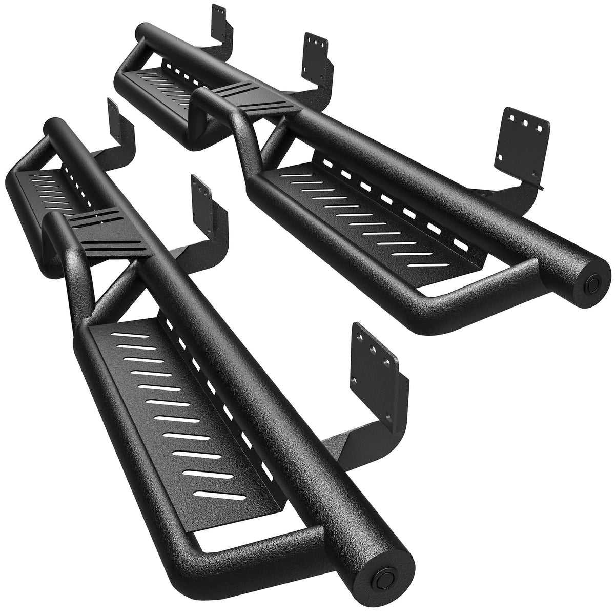 Yitamotor Running Boards & Side Steps Compatible With 2019-2025 Dodge Ram 1500 Crew Cab, Black Powder Coated Nerf Bar With Two-S