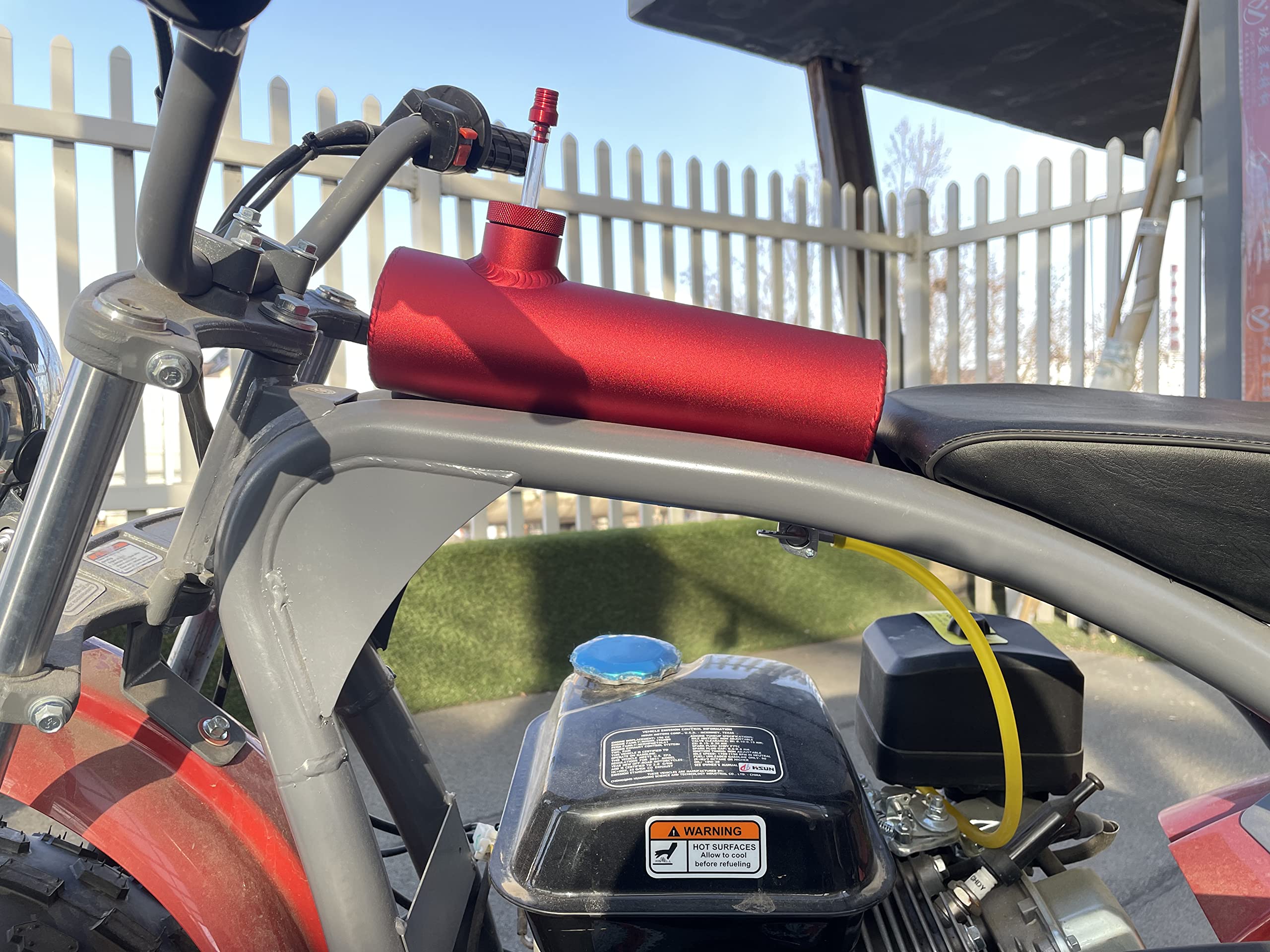 Sjvlxhi Red Gas Tank Aluminum Cylinder 10' For Coleman Powersports Ct200U Bt200X Ct200U-Ex,For Predator 212Cc 196Cc/6.5Hp Go Kart And Gas Mini Bike