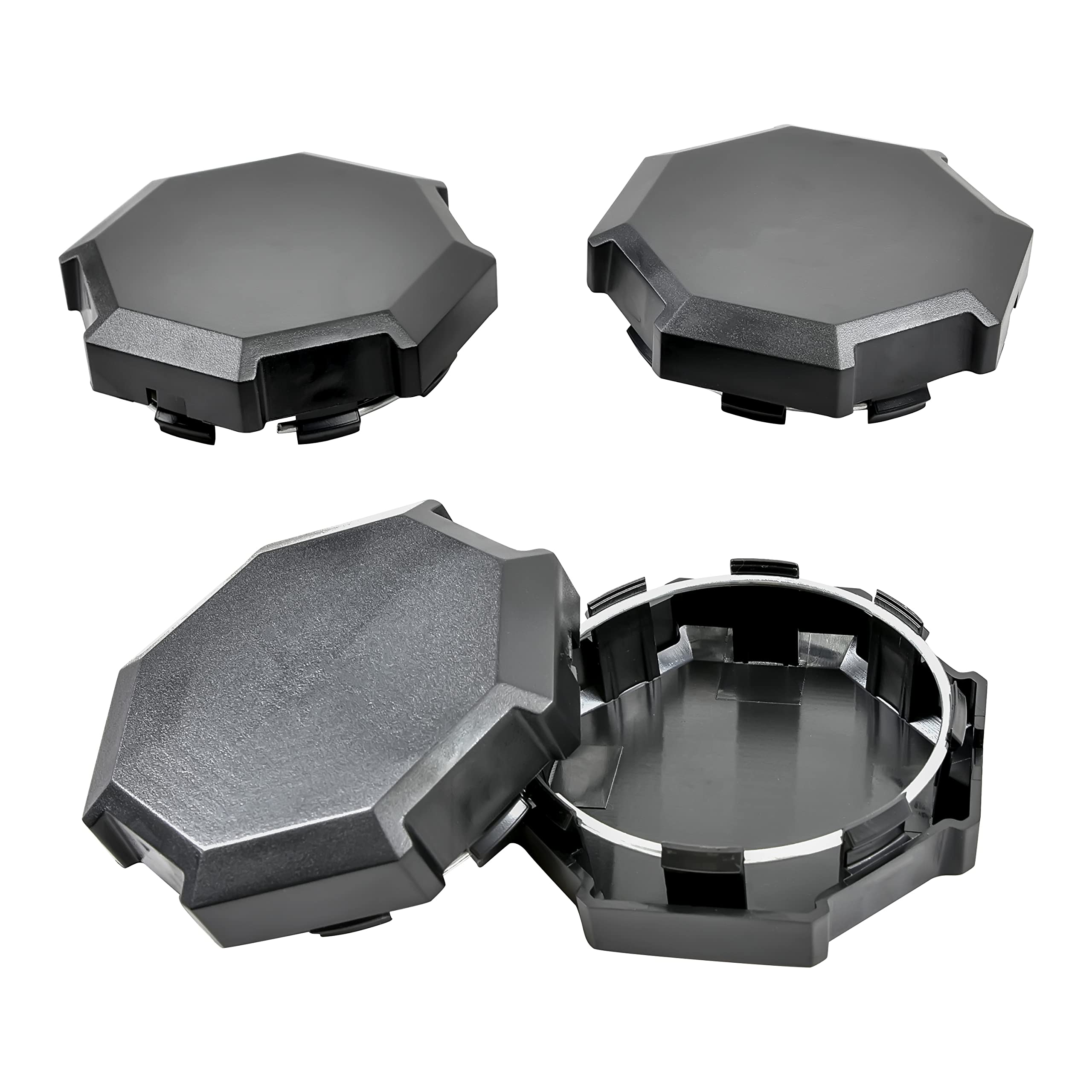 SAUTVS Tire Wheel Hub Caps for Polaris RZR XP, Black Dust Center Hub Cap Covers for Polaris RZR 900 XP 4 1000 Turbo 2014-2019 Ac