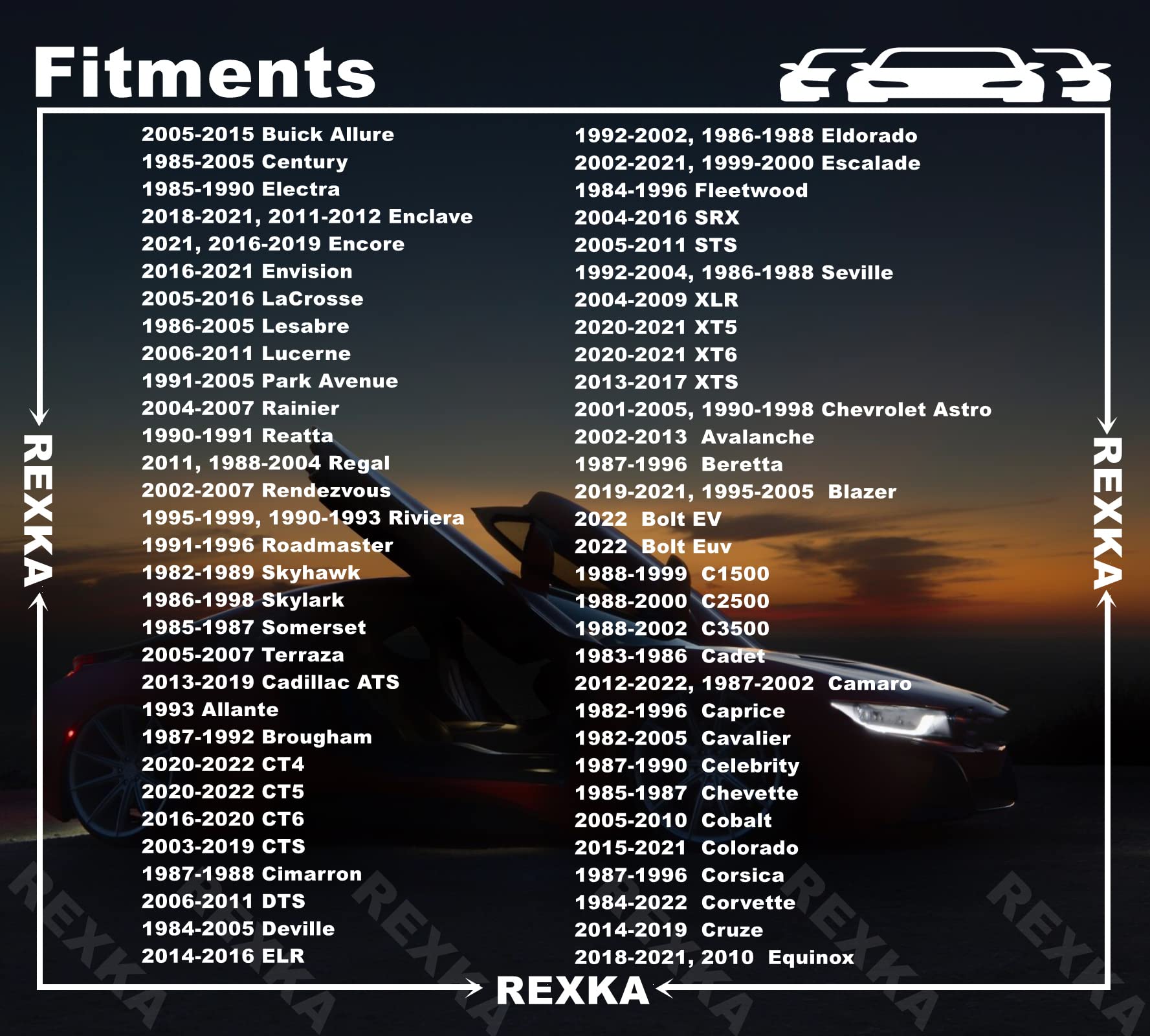 Rexka 20Pcs 5/16 Hole Fender Liner Splash Shield Trunk Lid Bumper Cover Trim Retainer Clip Fastener For Gm 10121502 Buick Cadill