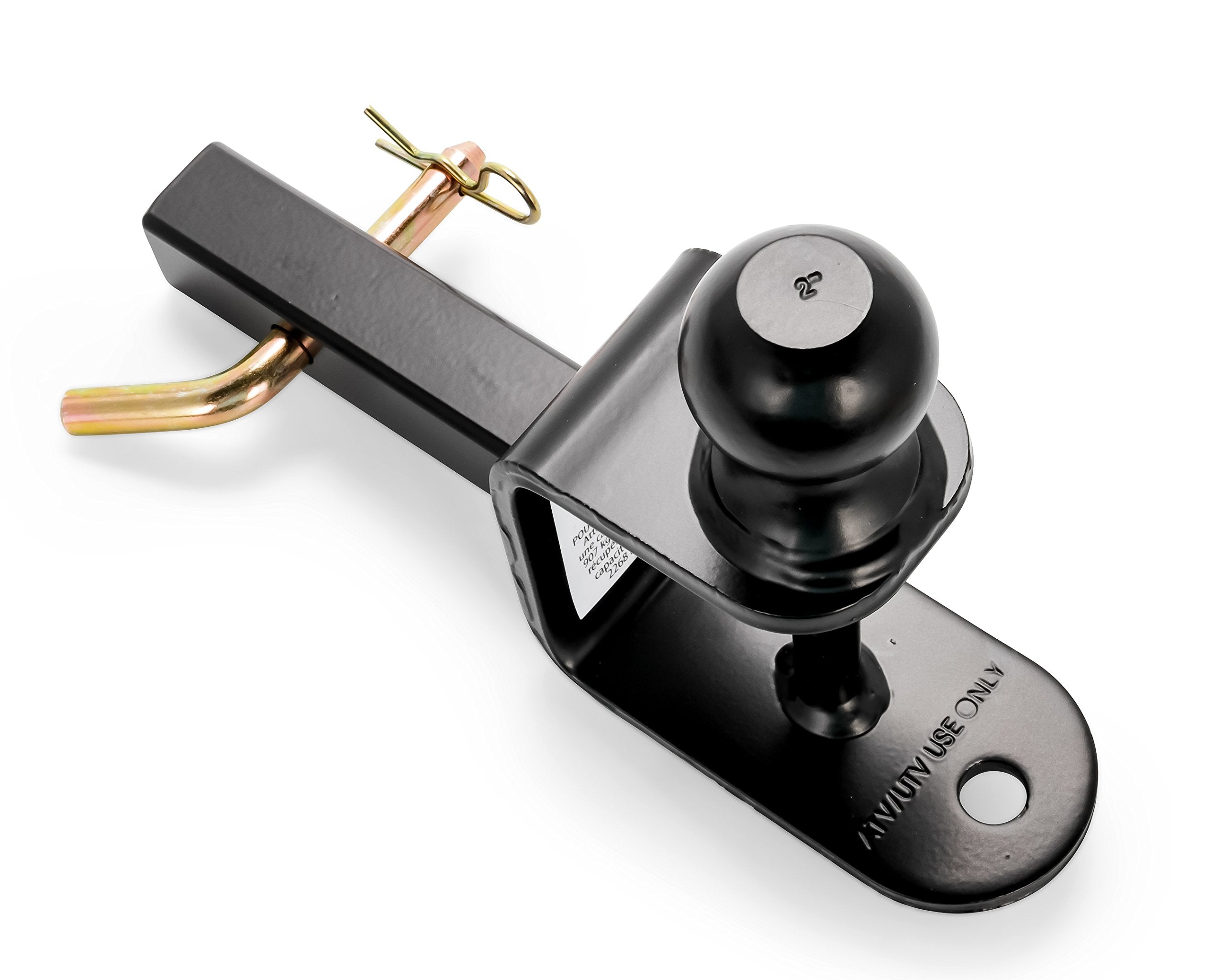 Black Boar Camco Black Boar Atv/Utv Multi-Hitch  Features A 2-Inch Ball, 1 -Inch Shank, 5/8-Inch Pin Hole, -Inch Hitch Pin And A