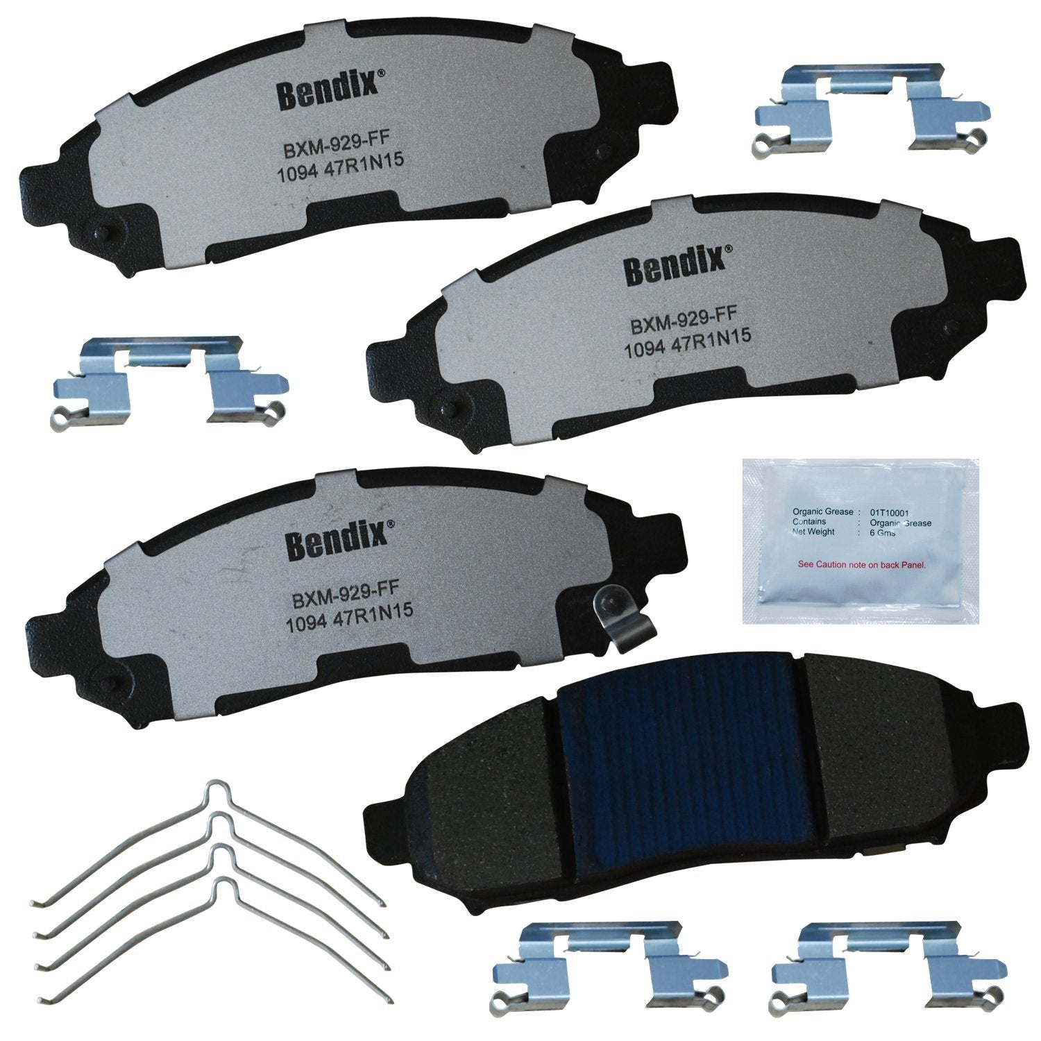 Bendix Fleet Metlok Mkd1094Fm Semi-Metallic Front Brake Pads For Select Models Chevrolet City Express, Nissan Frontier, Leaf, Nv