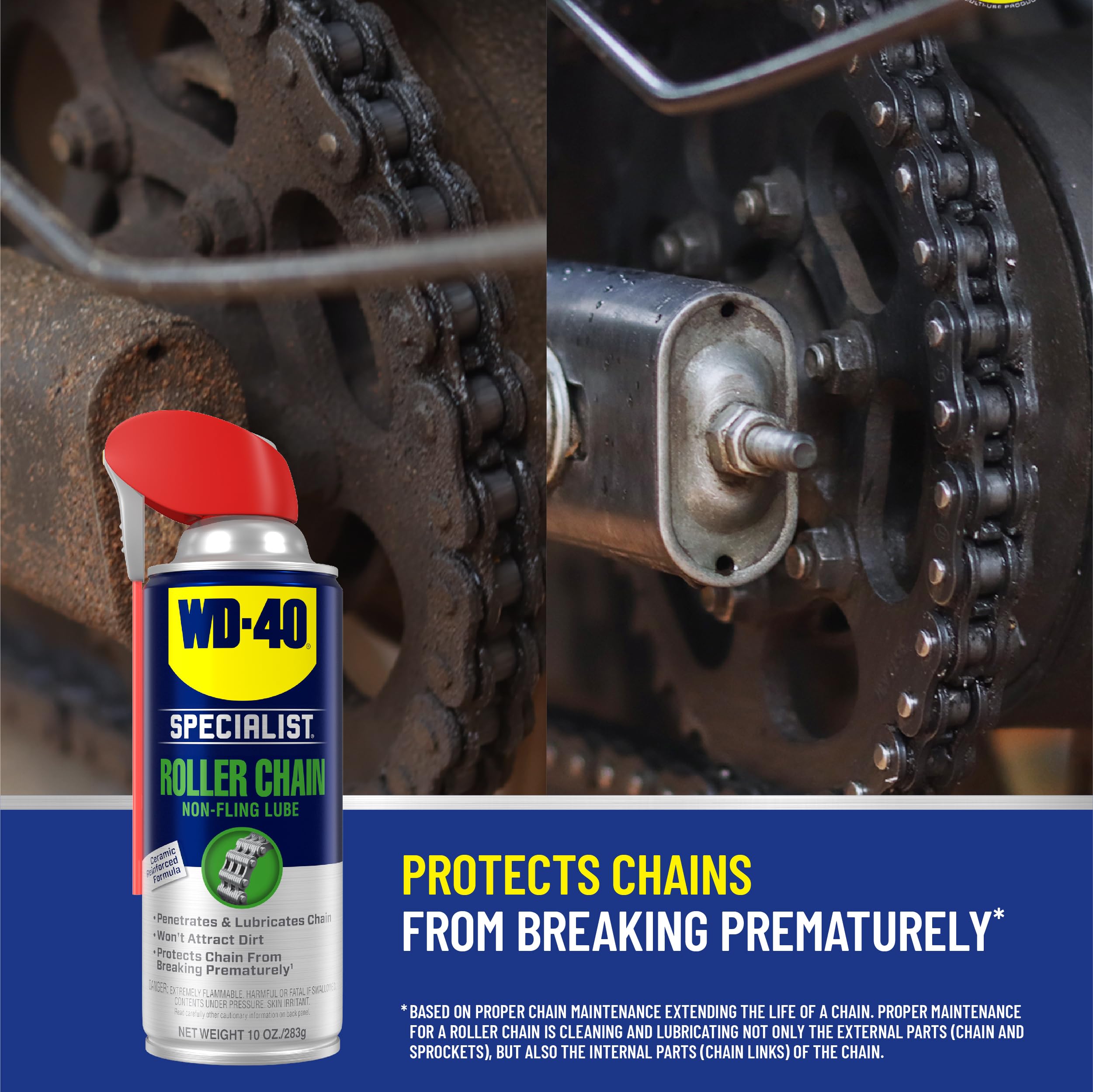 Wd-40 Specialist Roller Chain Non-Fling Lubricant, 10 Oz [6-Pack]
