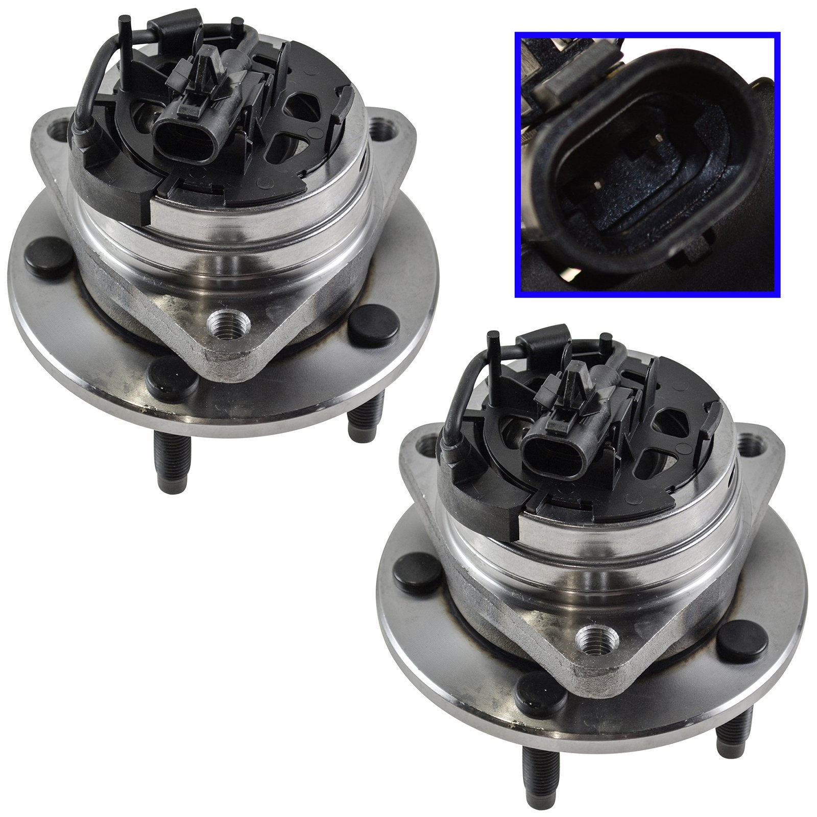 Trq Front Wheel Hub Bearings Assembly Set Compatible With 2008-2010 Chevrolet Cobalt Hhr 2004-2012 Malibu 2005-2010 Pontiac G6 2