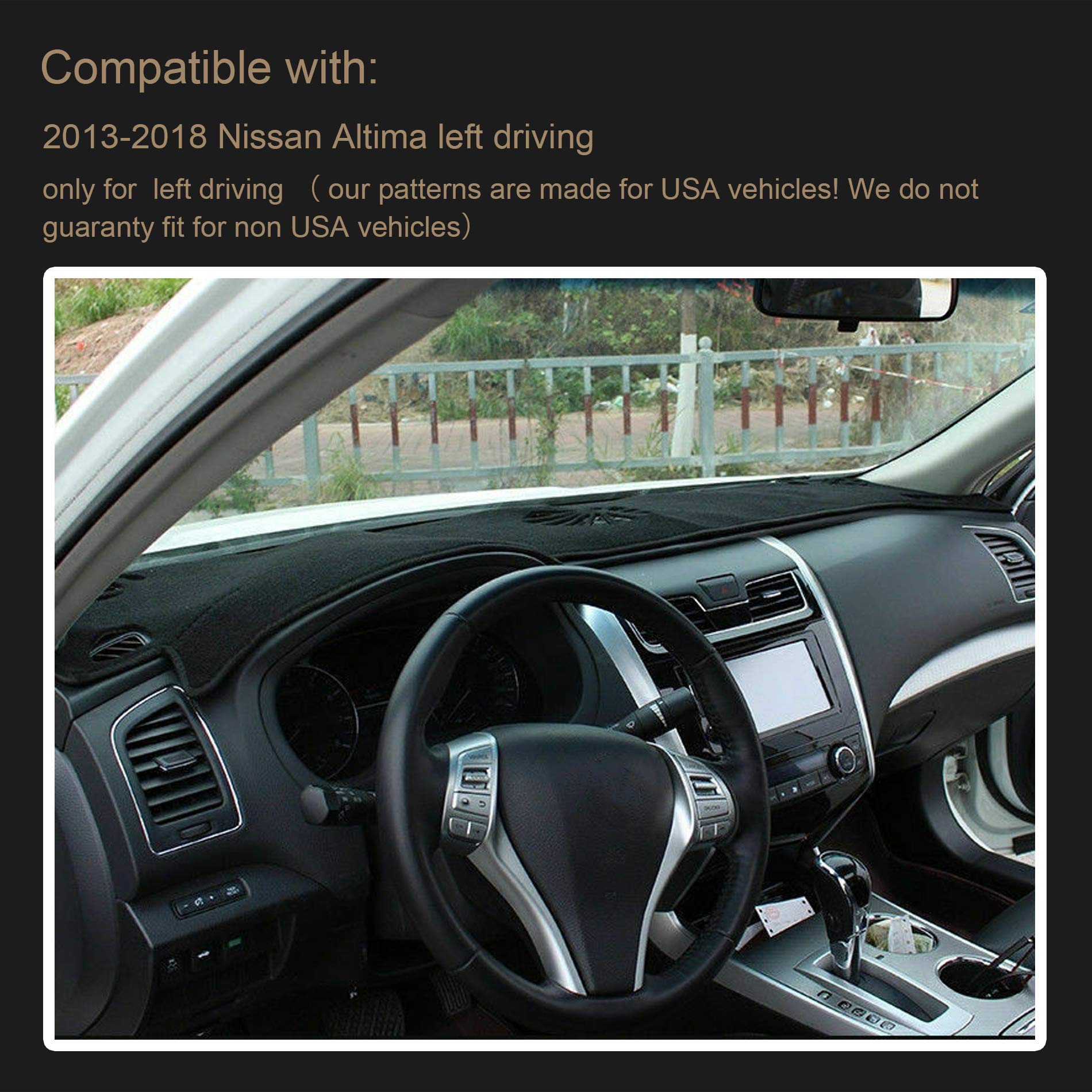 Speedwow Dashboard Dash Board Cover Mat Carpet Compatible With 2013-2018 Nissan Altima