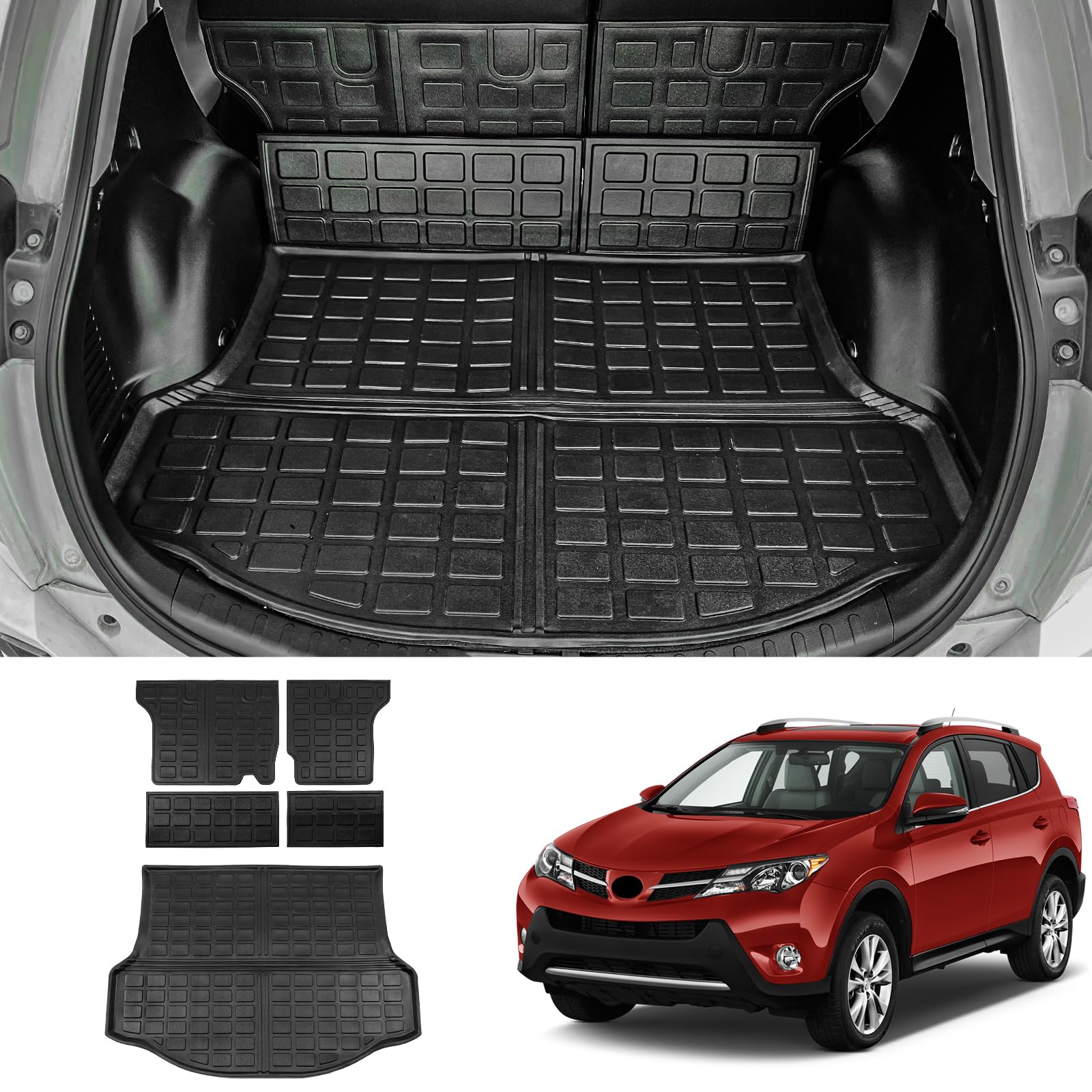 Bomely Cargo Mat Compatible With 2013-2018 Toyota Rav4 Trunk Mat Cargo Liner Back Seat Cover Protector Frunk Mat For Toyota Rav4