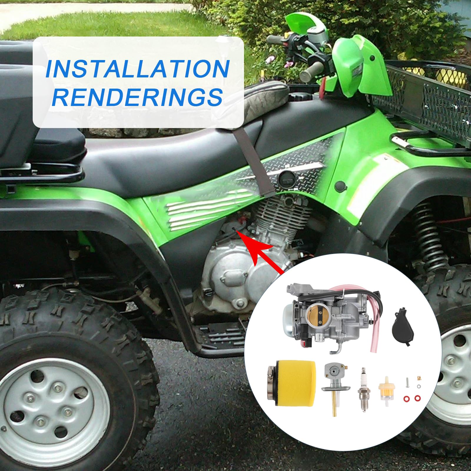 Radhlbniu 0470-449 Carburetor Compatible With Arctic Cat 400 500 2X4 4X4 Atv 2000-2002