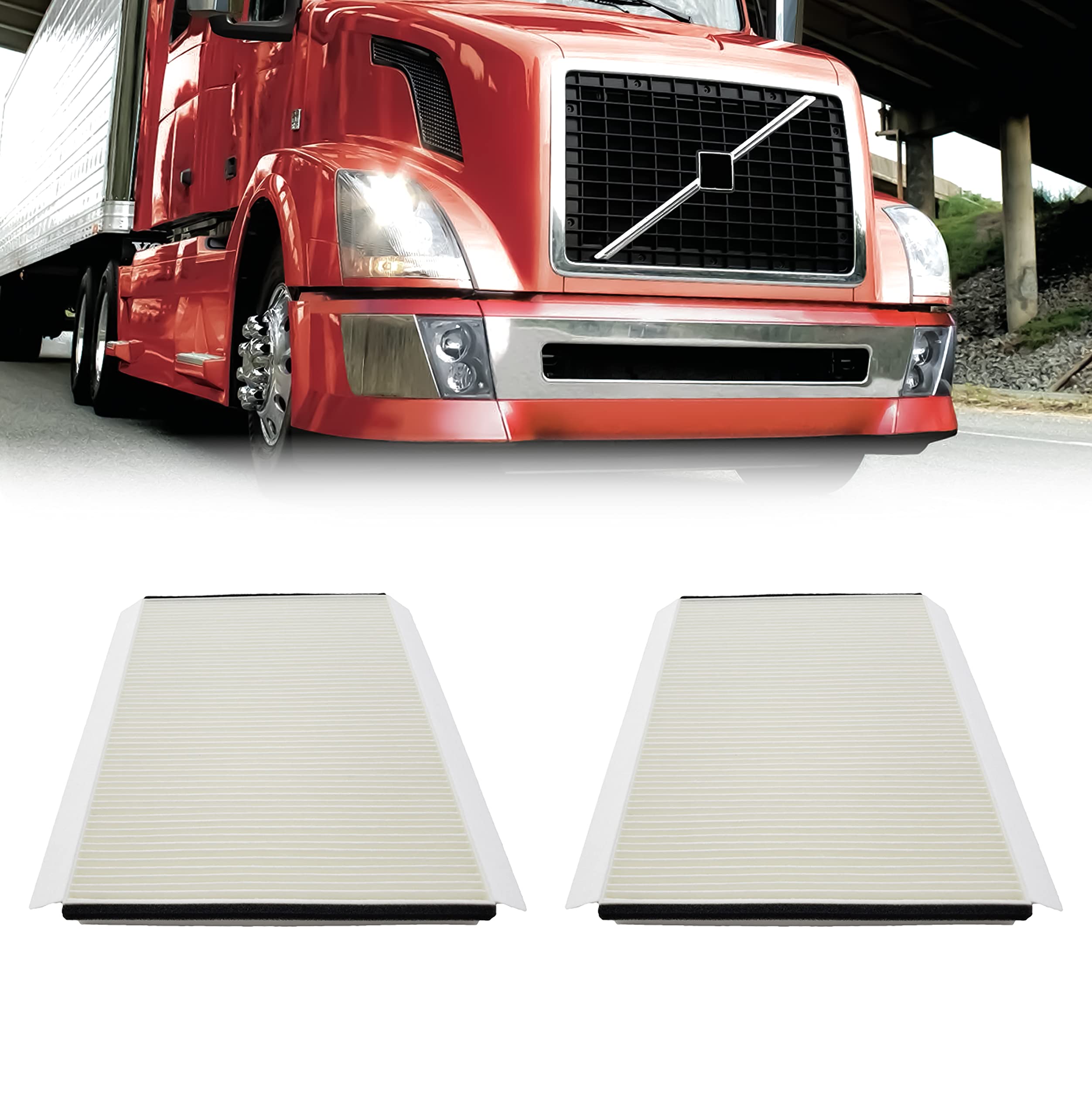 Torque 20435801 Cabin Air Filter Compatible With 2002+ Volvo Vnl 780 760 860 670 630; Vn 780 670; Vh Vhd Vnm Accessories Parts R