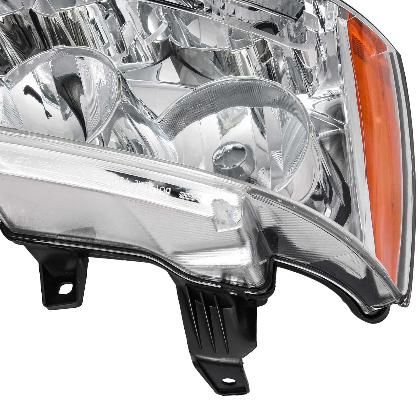 Headlight Assembly For 2007-2013 Chevy Tahoe Suburban Avalanche Replacement Headlights Driver And Passenger Side Pair, Chrome Ho