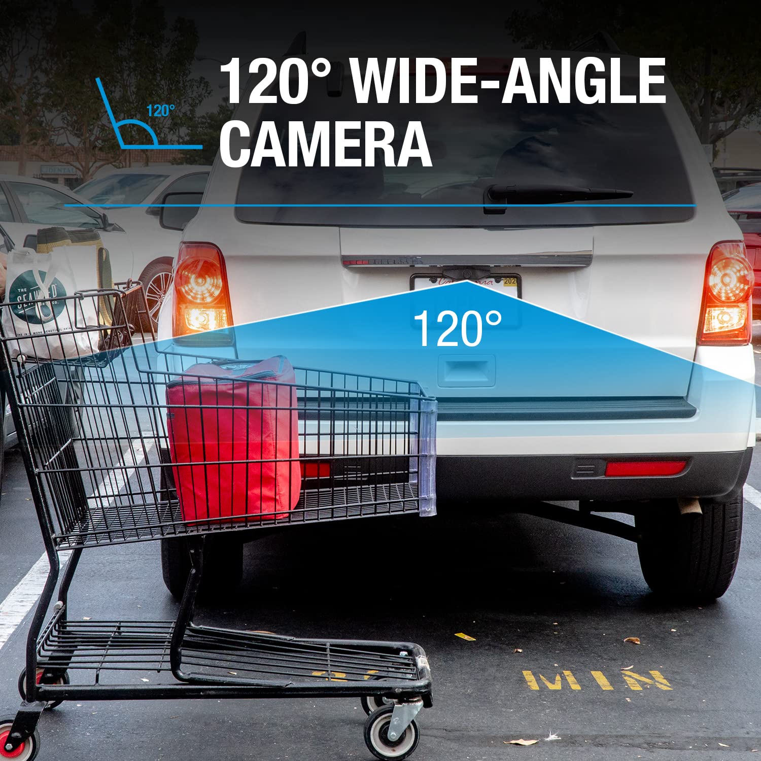 TYPE S TOURING ITEMS Backup Camera with 1080p HD Monitor, 120° Wide Angle, Waterproof, Night Vision for Trucks, Cars, SUVs, Campers