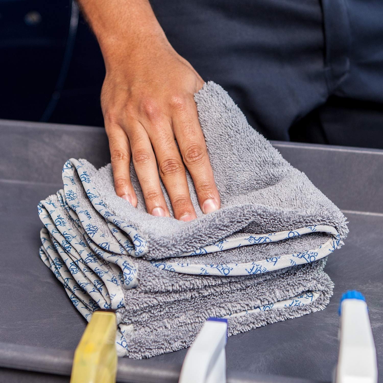 Mw Pro Microfiber Auto Detailing Towels (16'' X 24'') - 550 Gsm Microfiber Car Towels For Washing Drying Waxing Buffing Polishin