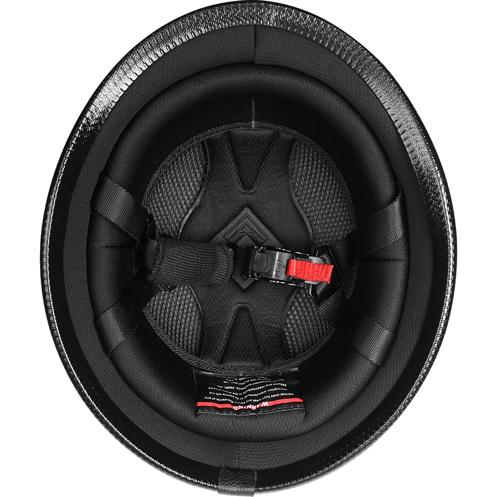 Yesmotor Helmet Half Shell German Motorcycle Helmet With Cycling Glasses - Dot Approved (Medium, Light Black & Black)